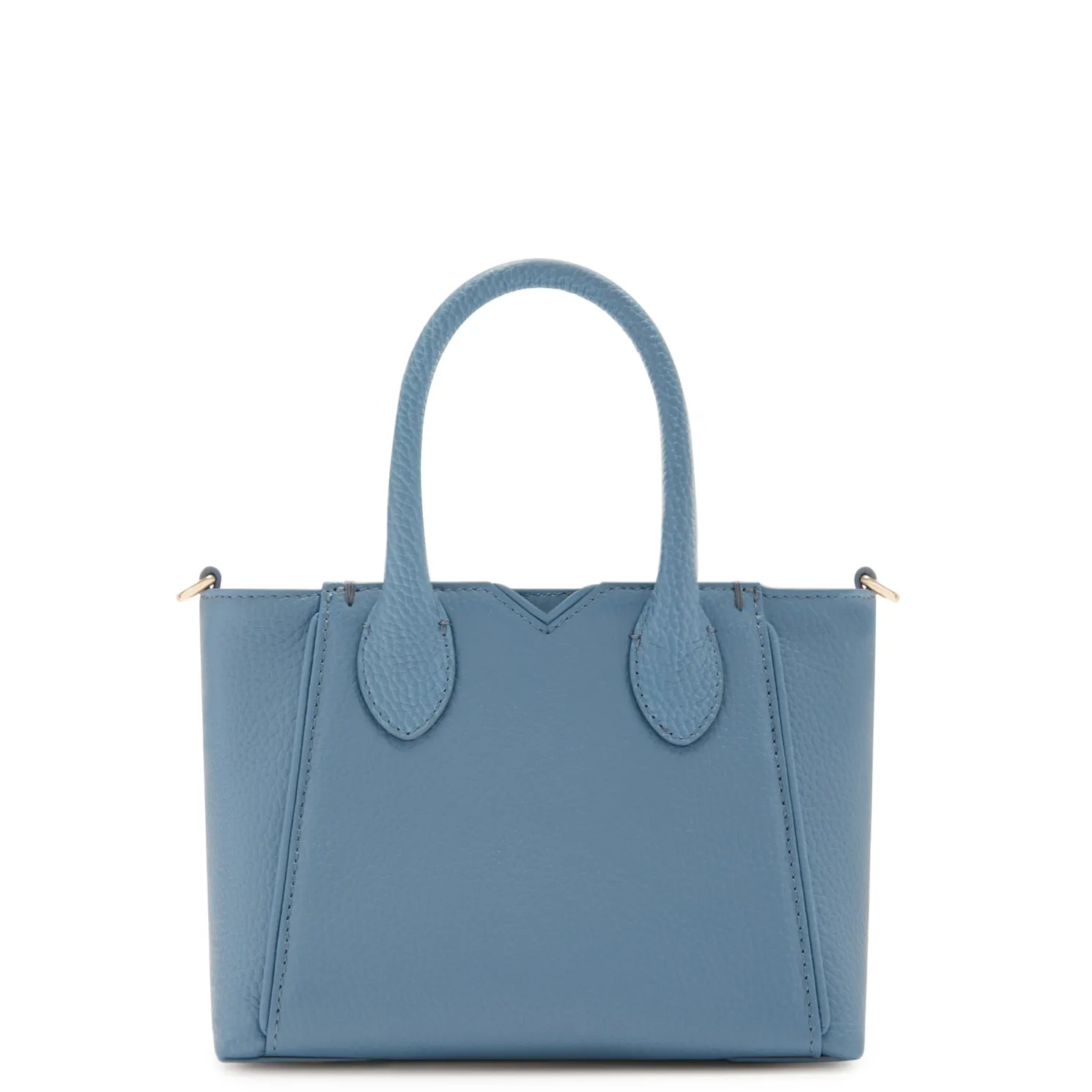 Honoré Cloe Mini blauwe leren handtas van kalfsleer