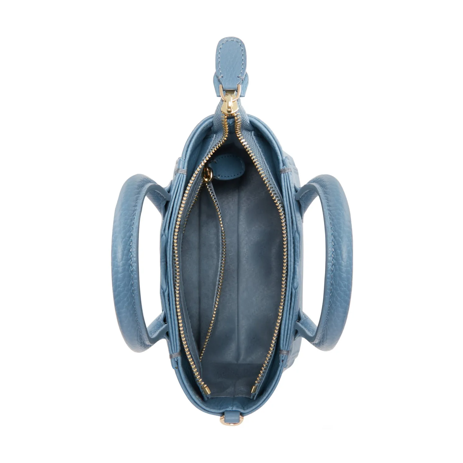 Honoré Cloe Mini blauwe leren handtas van kalfsleer