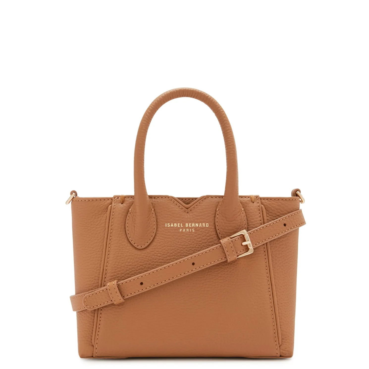 Honoré Cloe Mini camel leren handtas van kalfsleer