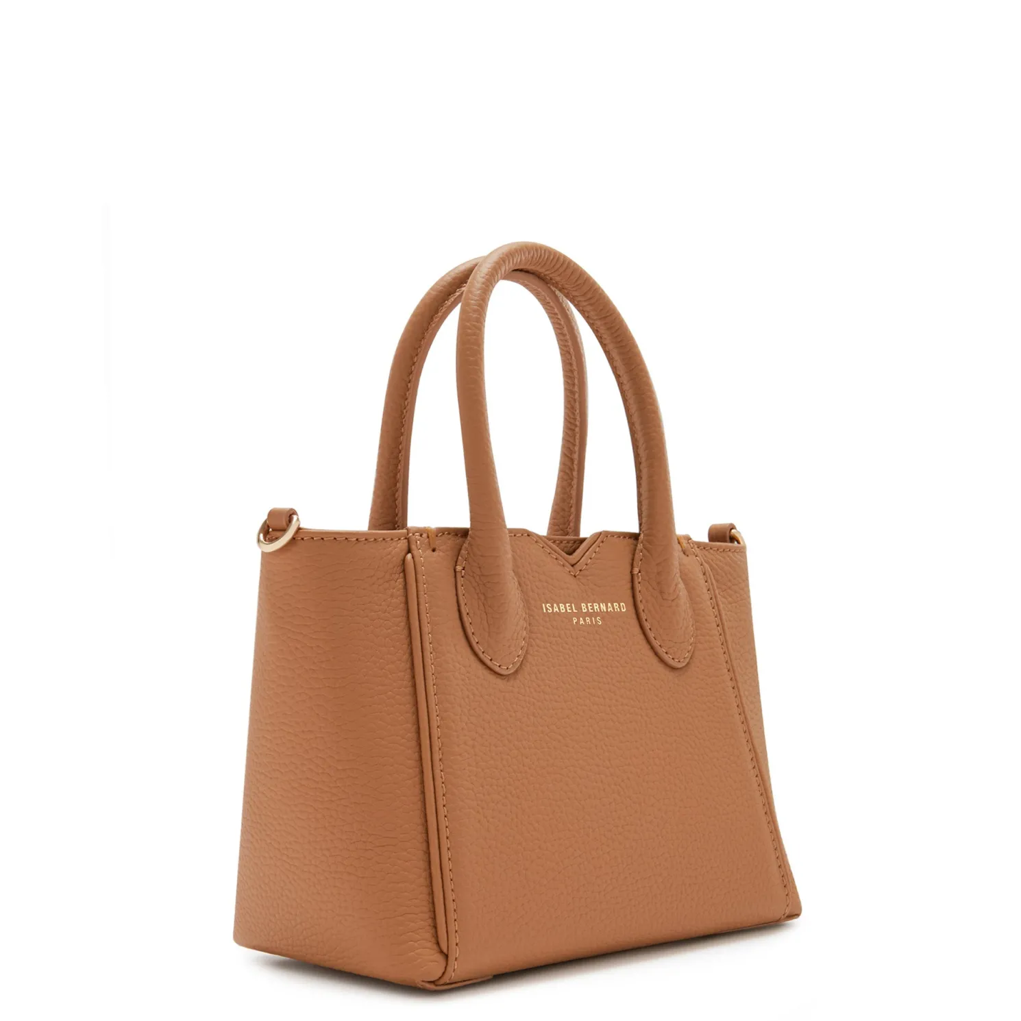 Honoré Cloe Mini camel leren handtas van kalfsleer