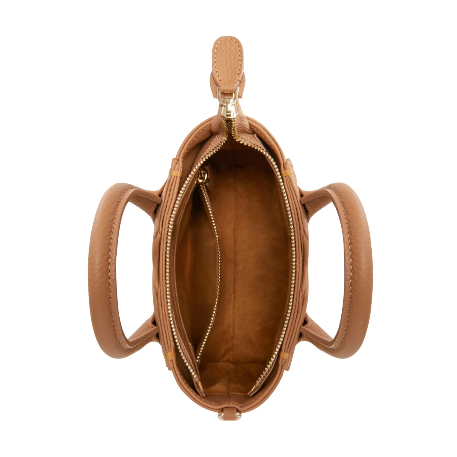 Honoré Cloe Mini camel leren handtas van kalfsleer