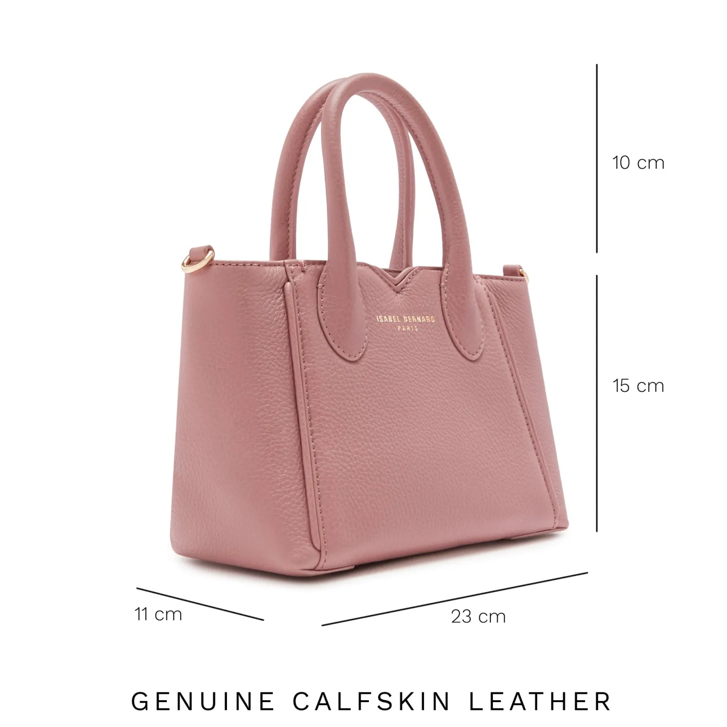 Honoré Cloe Mini roze leren handtas van kalfsleer