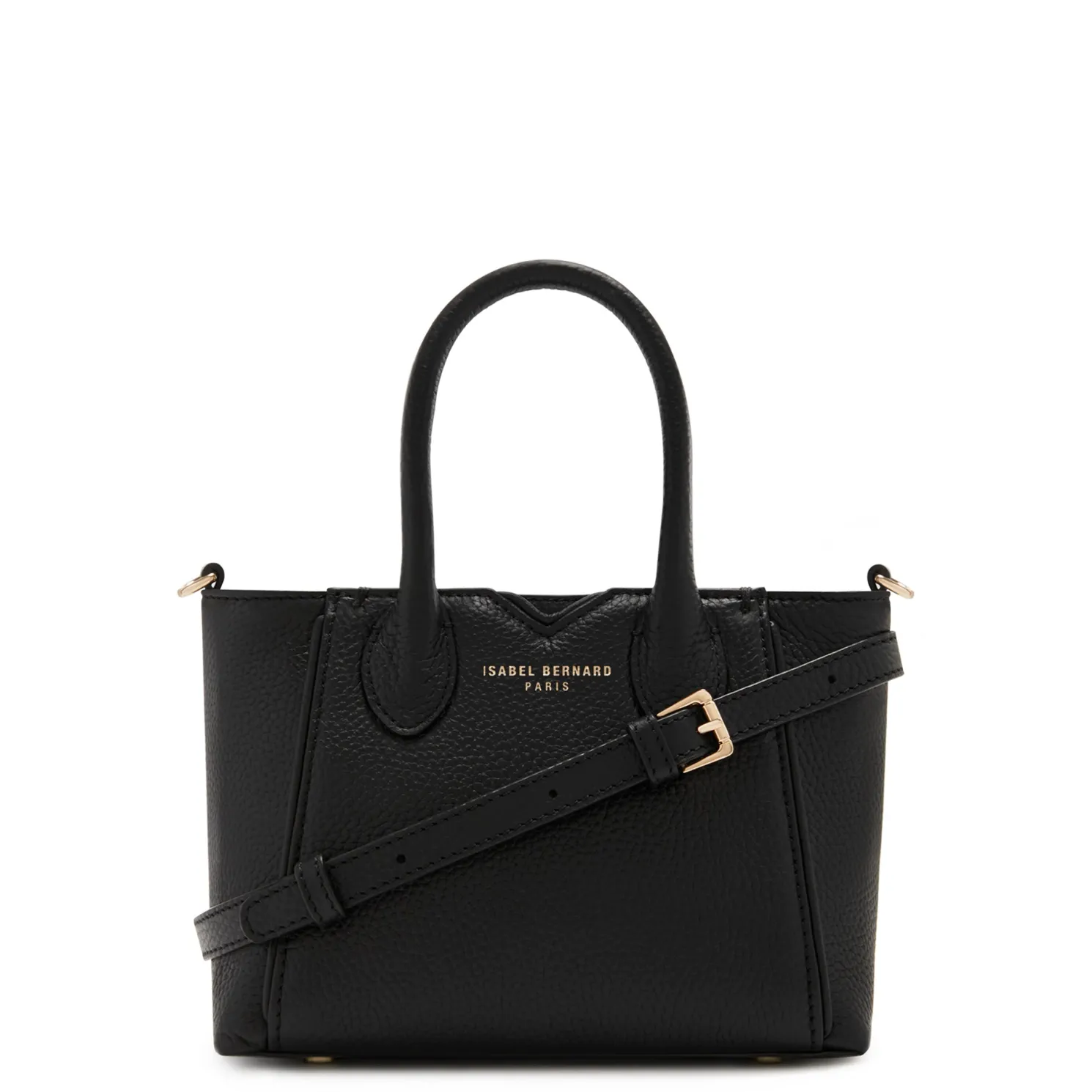 Honoré Cloe Mini zwarte leren handtas van kalfsleer