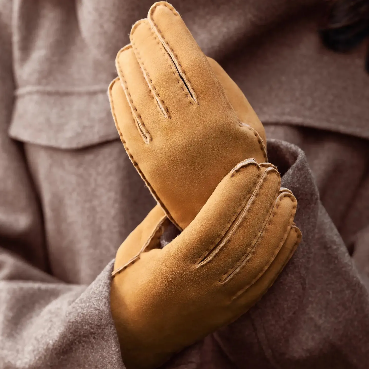 Honoré Eleanor cognac leren handschoenen van geitenleer