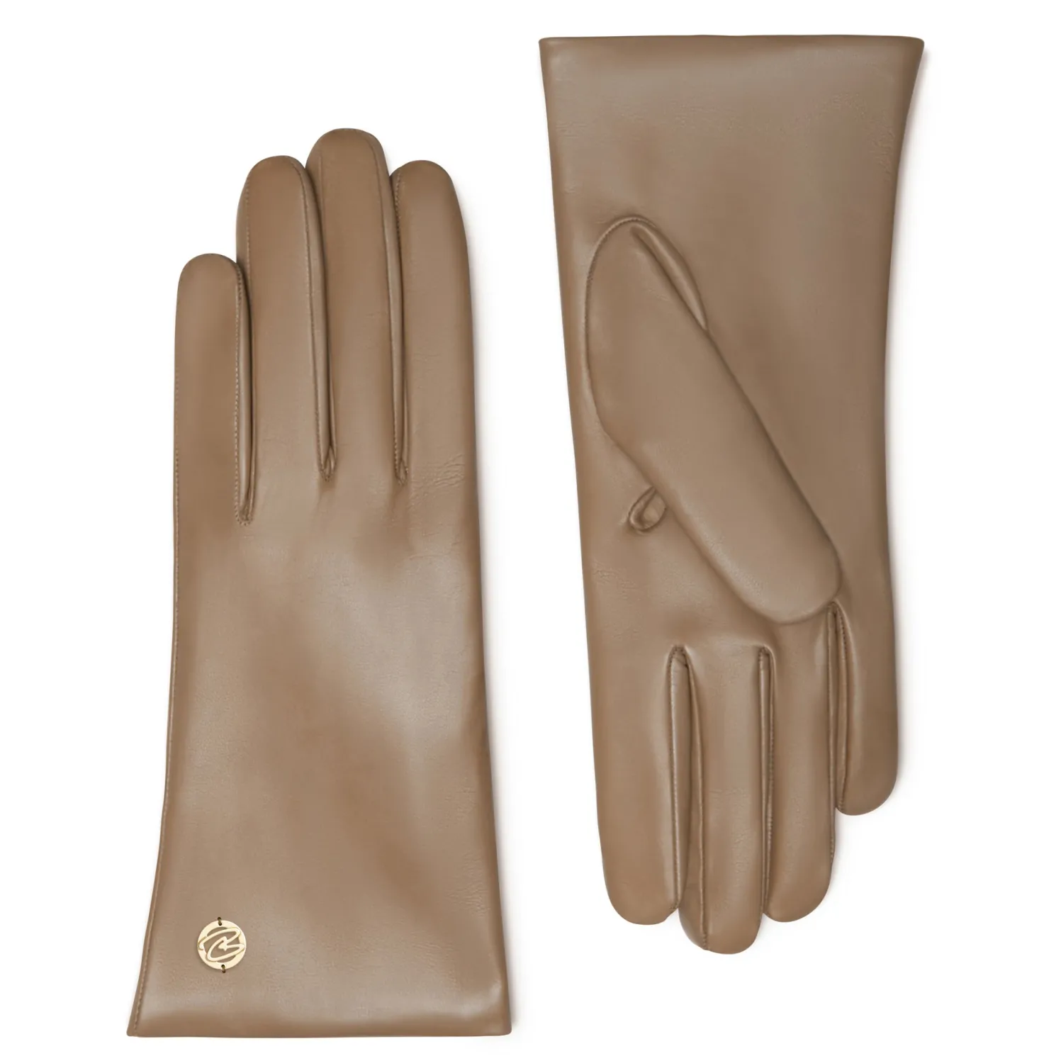 Honoré Eleanor taupe leren handschoenen van geitenleer