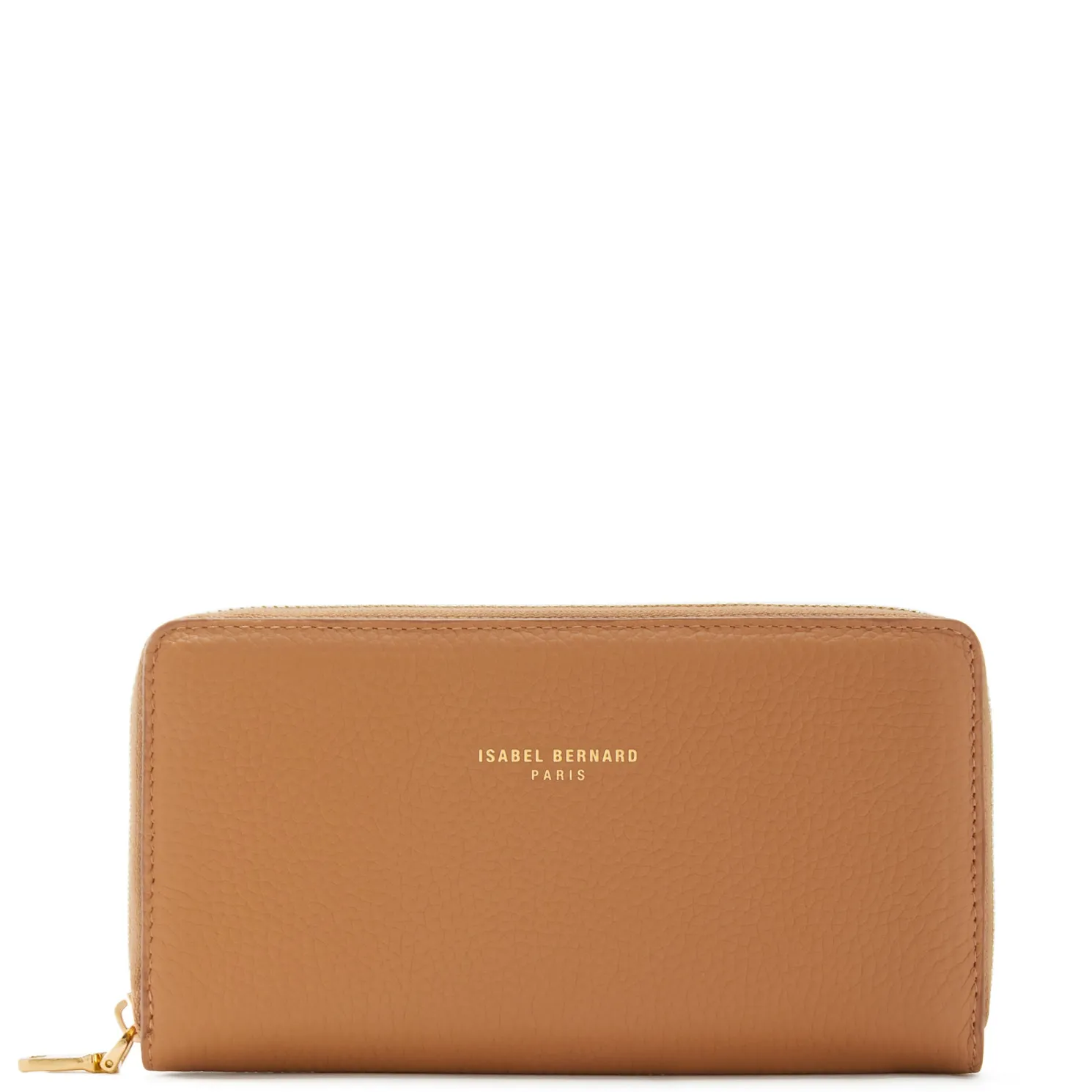 Honoré Léa camel leren ritsportemonnee van kalfsleer