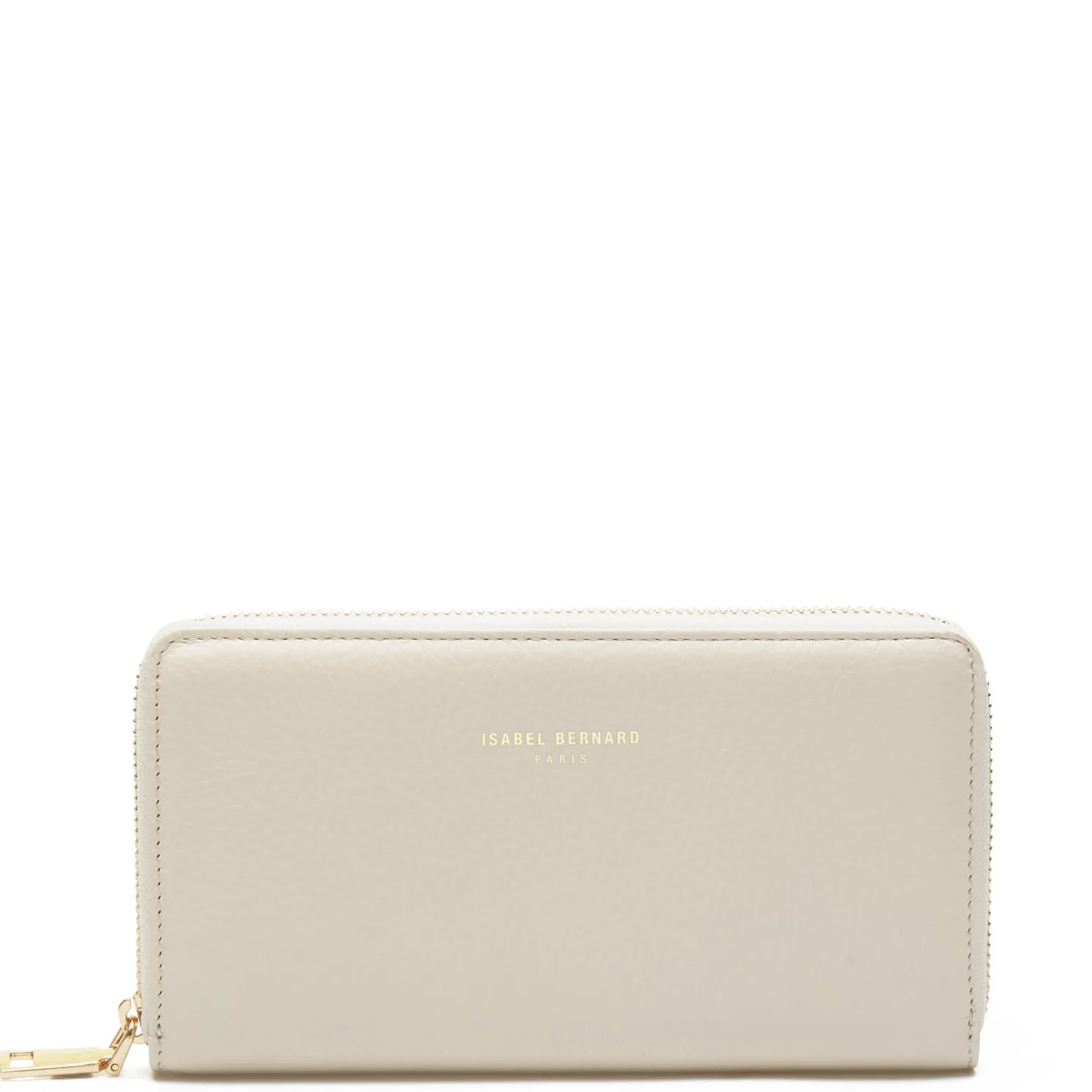 Honoré Léa crème leren ritsportemonnee van kalfsleer