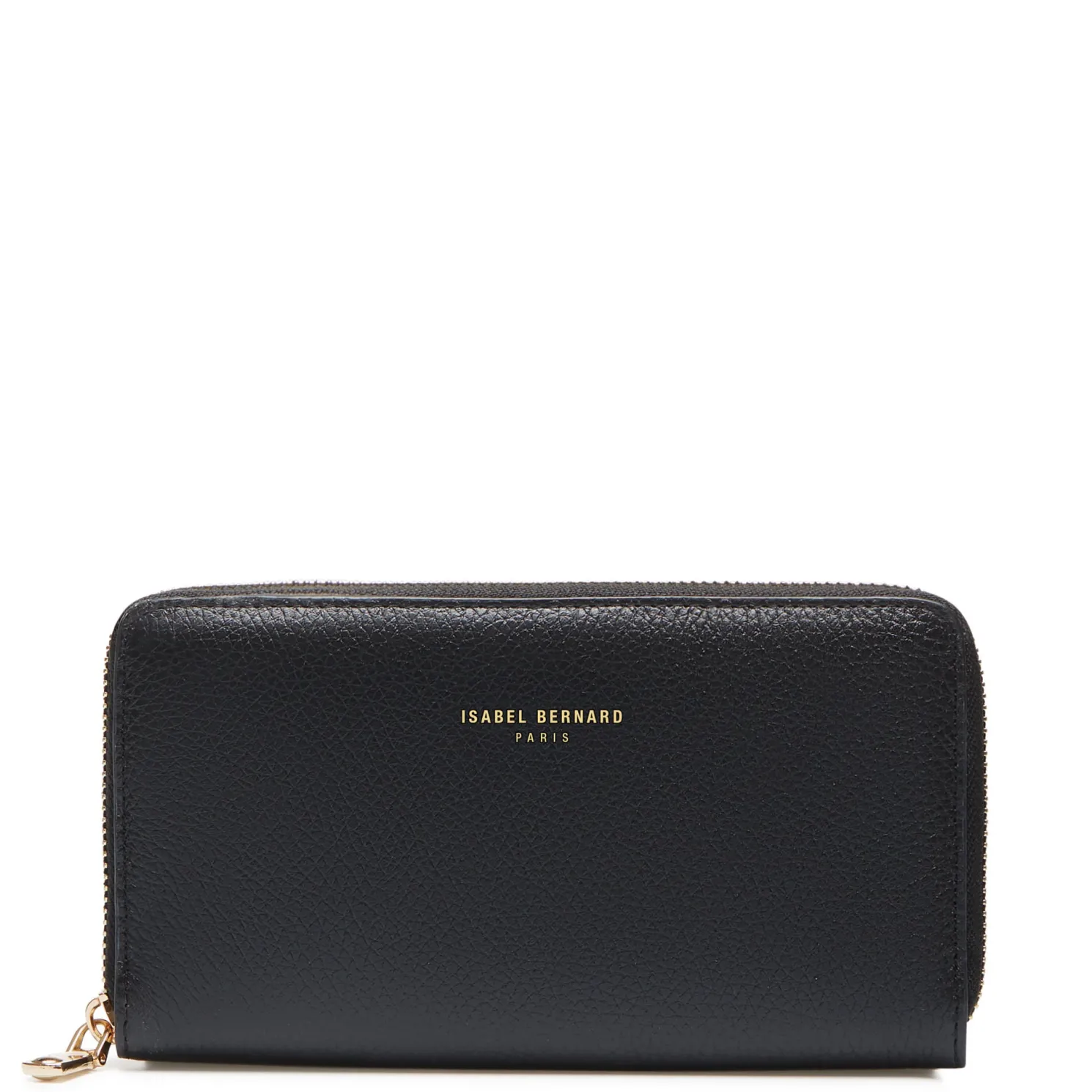 Honoré Léa zwarte leren ritsportemonnee van kalfsleer