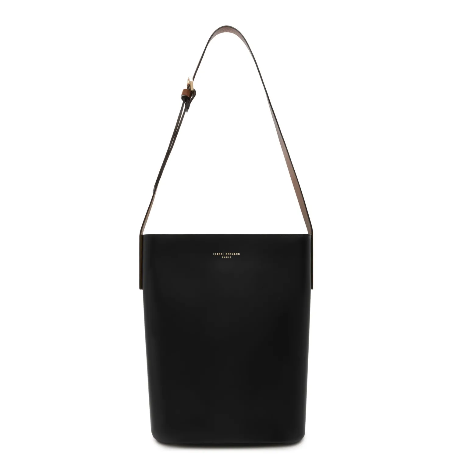 Honoré Lora zwarte leren schoudertas van kalfsleer met laptopvak