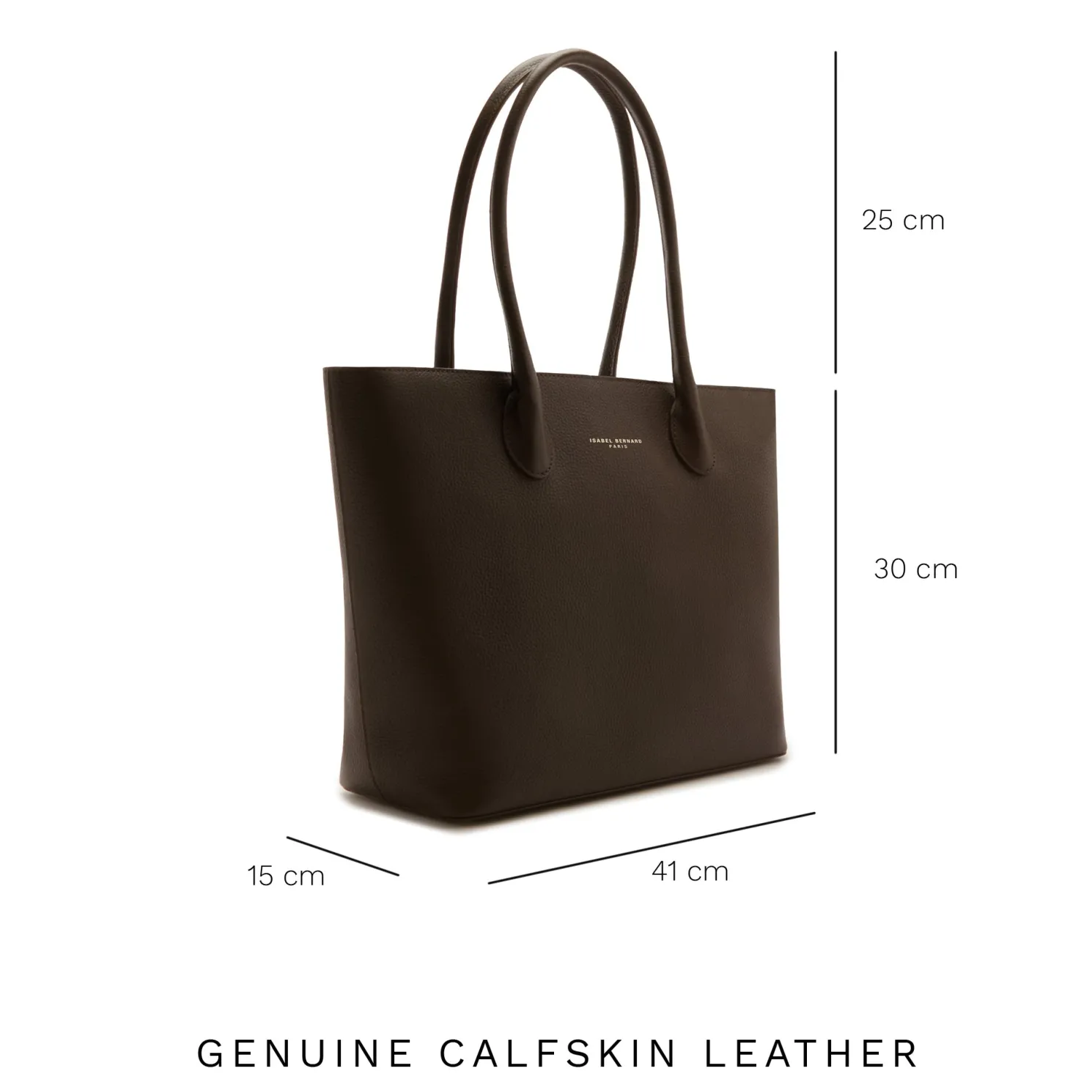 Honoré Lysanne bruine leren shopper van kalfsleer