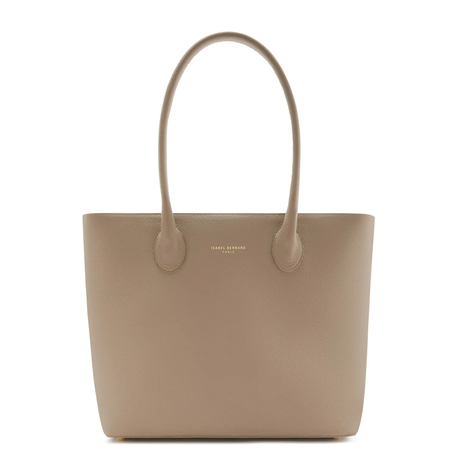 Honoré Lysanne taupe leren shopper van kalfsleer