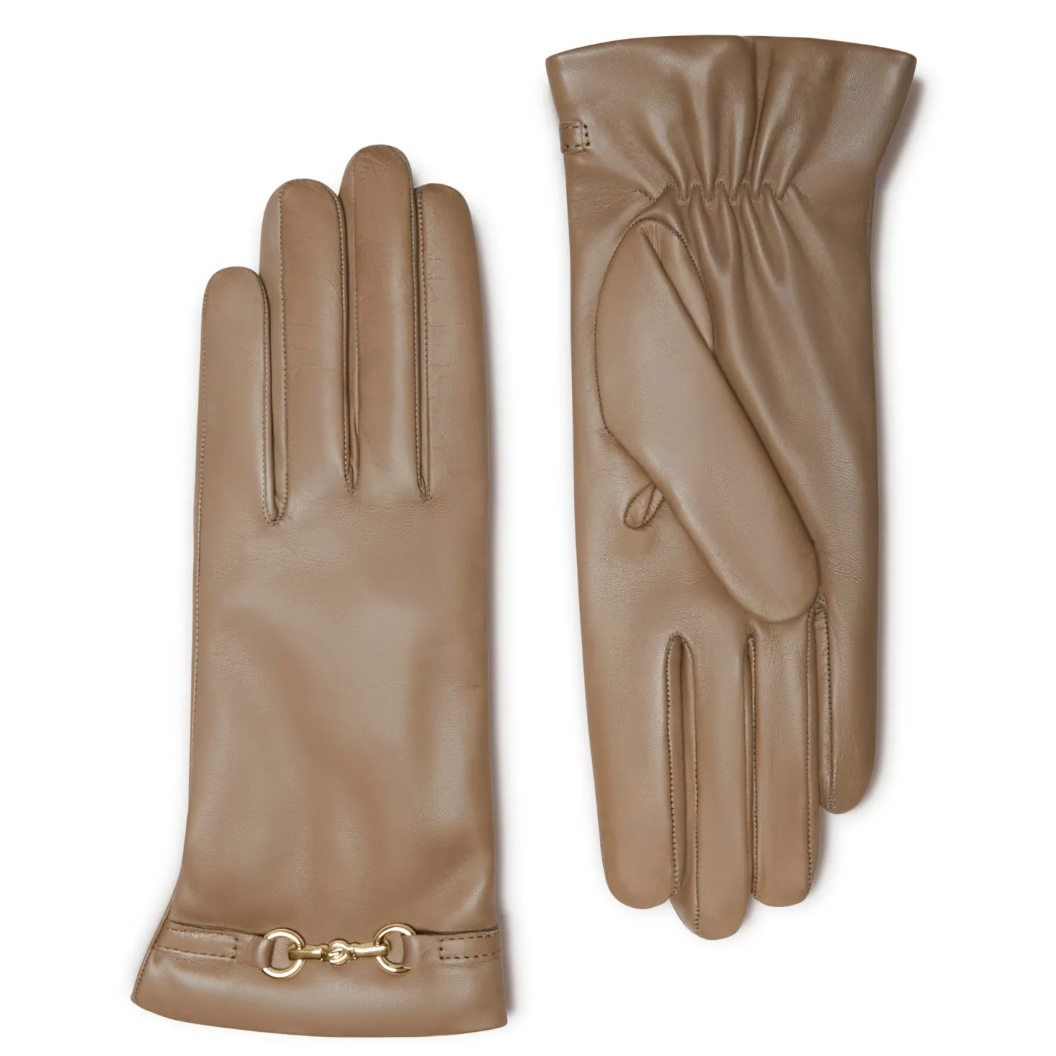 Honoré Marcelia taupe leren handschoenen van geitenleer