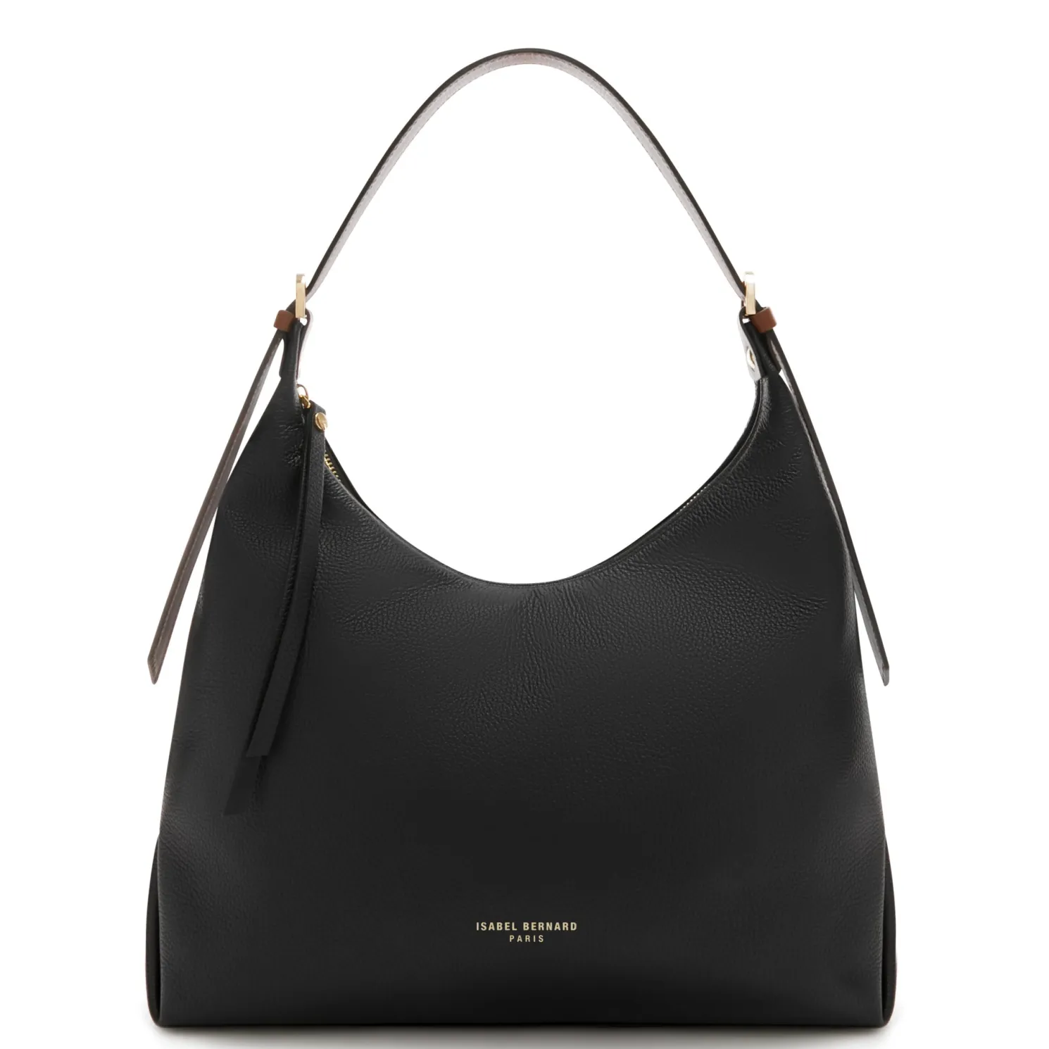 Honoré Muriel zwarte leren schoudertas van kalfsleer