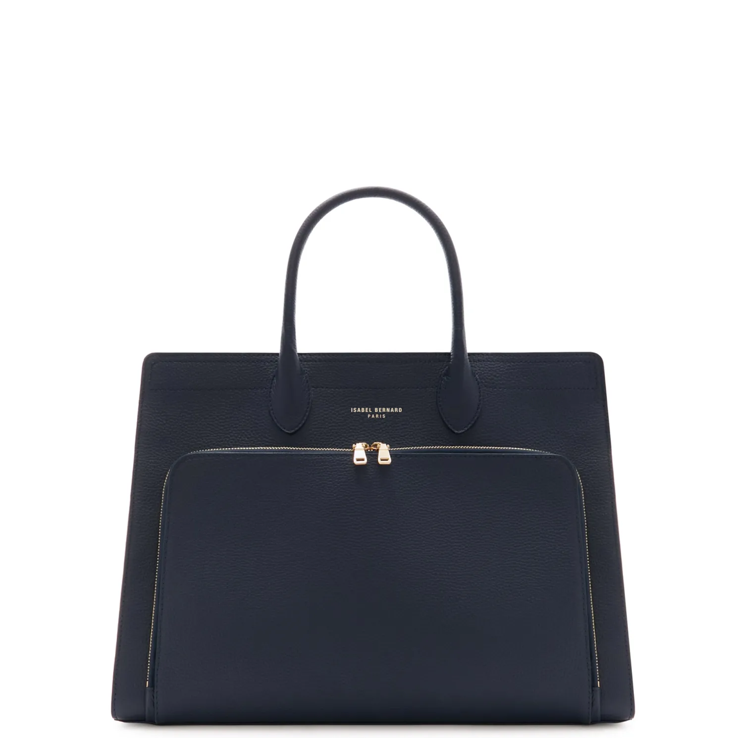 Honoré Nadine blauwe leren handtas van kalfsleer met laptopvak