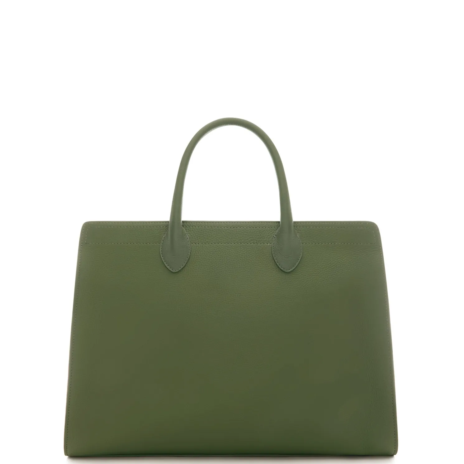 Honoré Nadine groene leren handtas van kalfsleer met 16.4 inch laptopvak