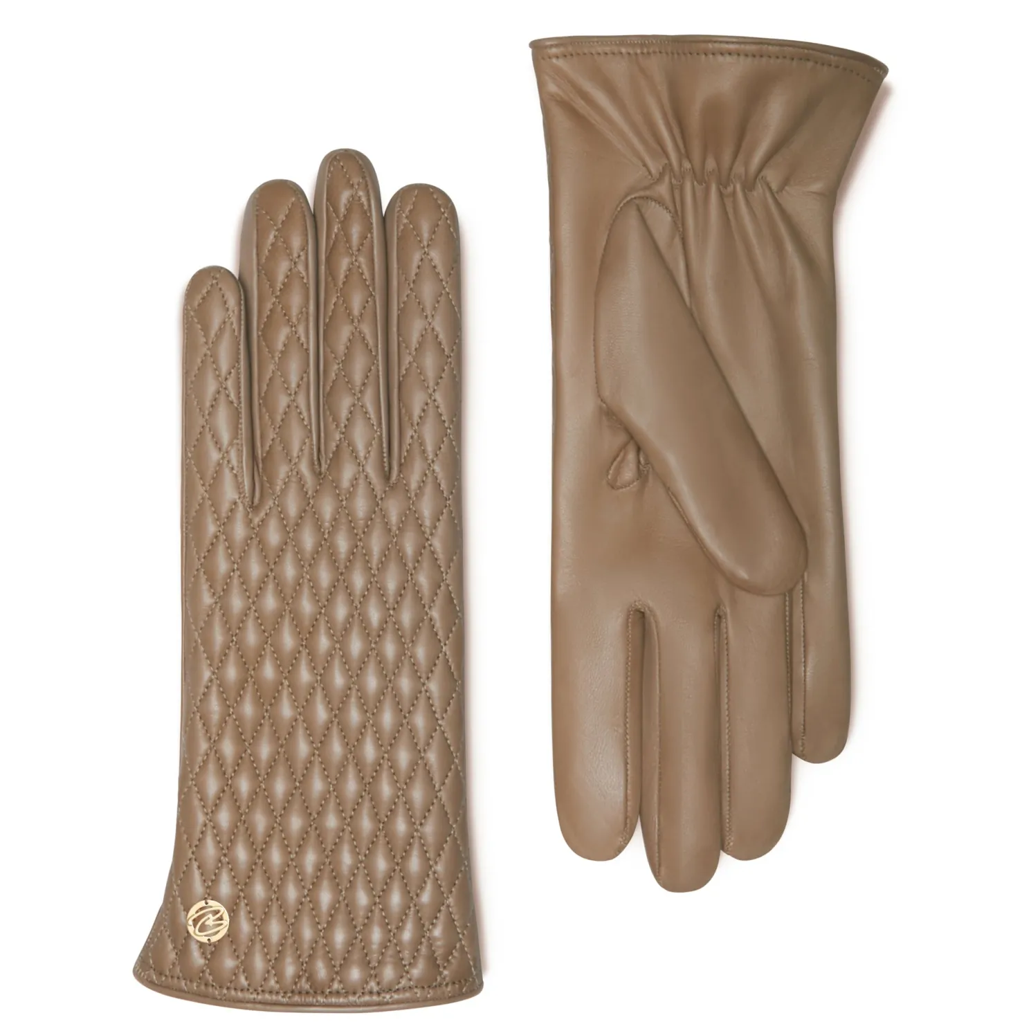 Honoré Rosette taupe leren handschoenen van geitenleer