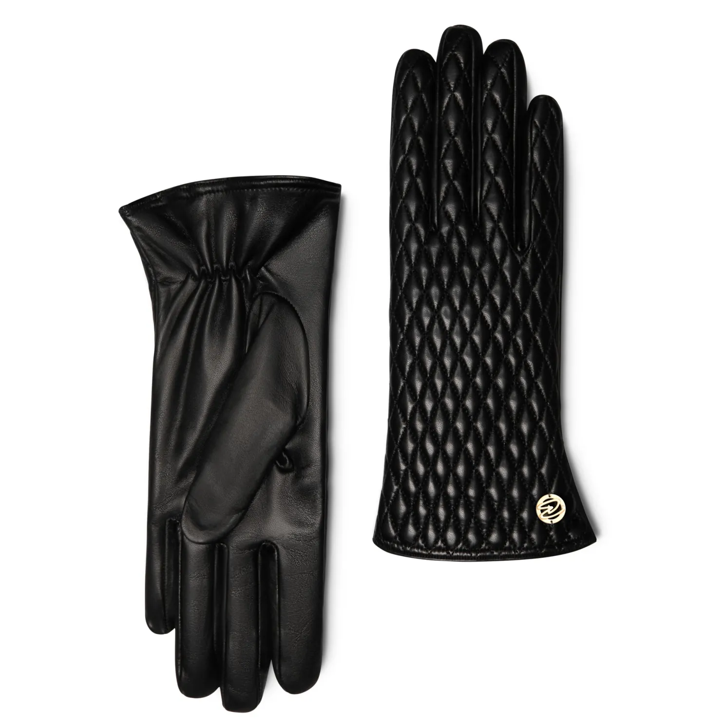 Honoré Rosette zwarte leren handschoenen van geitenleer