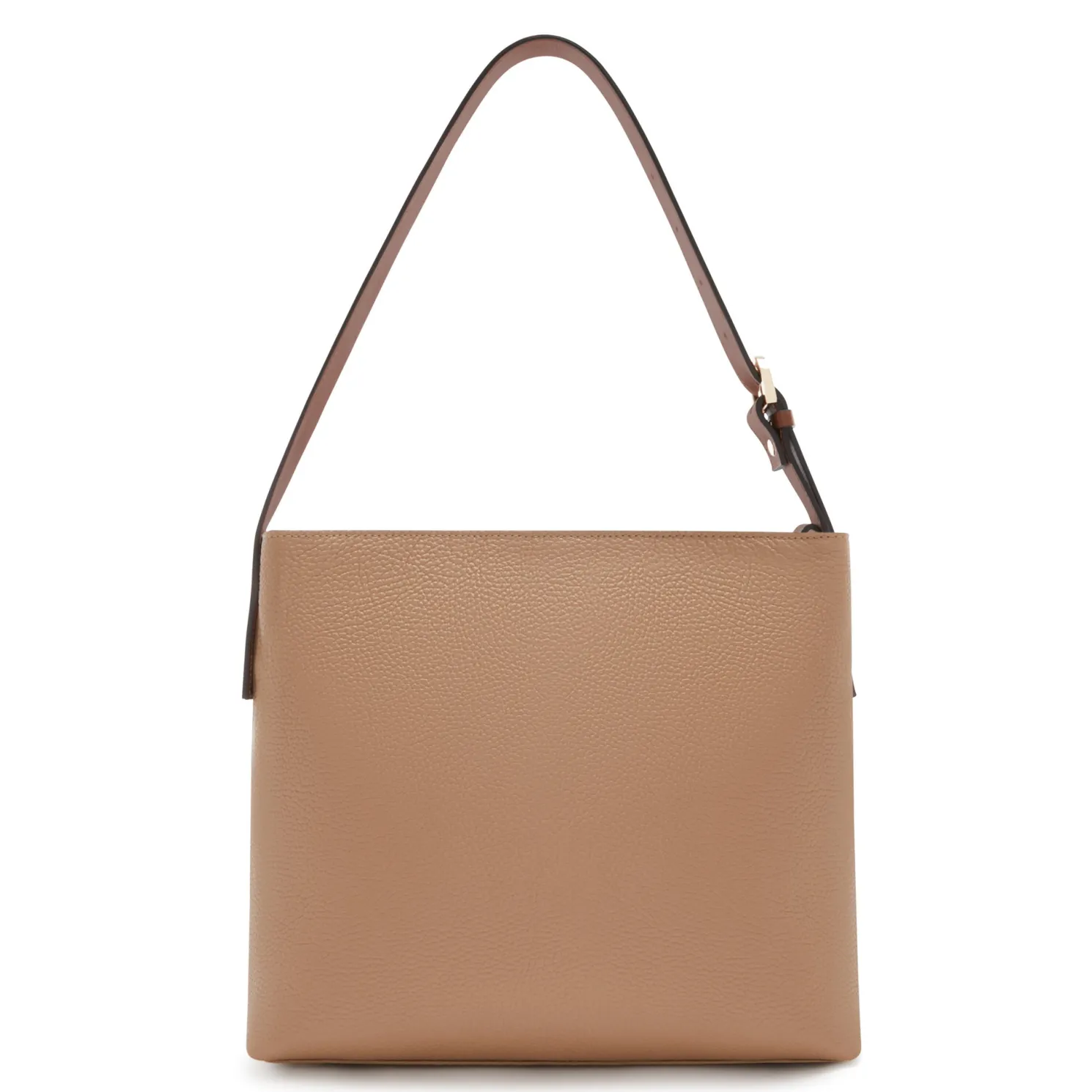 Honoré Adriane Midi beige leren schoudertas van kalfsleer