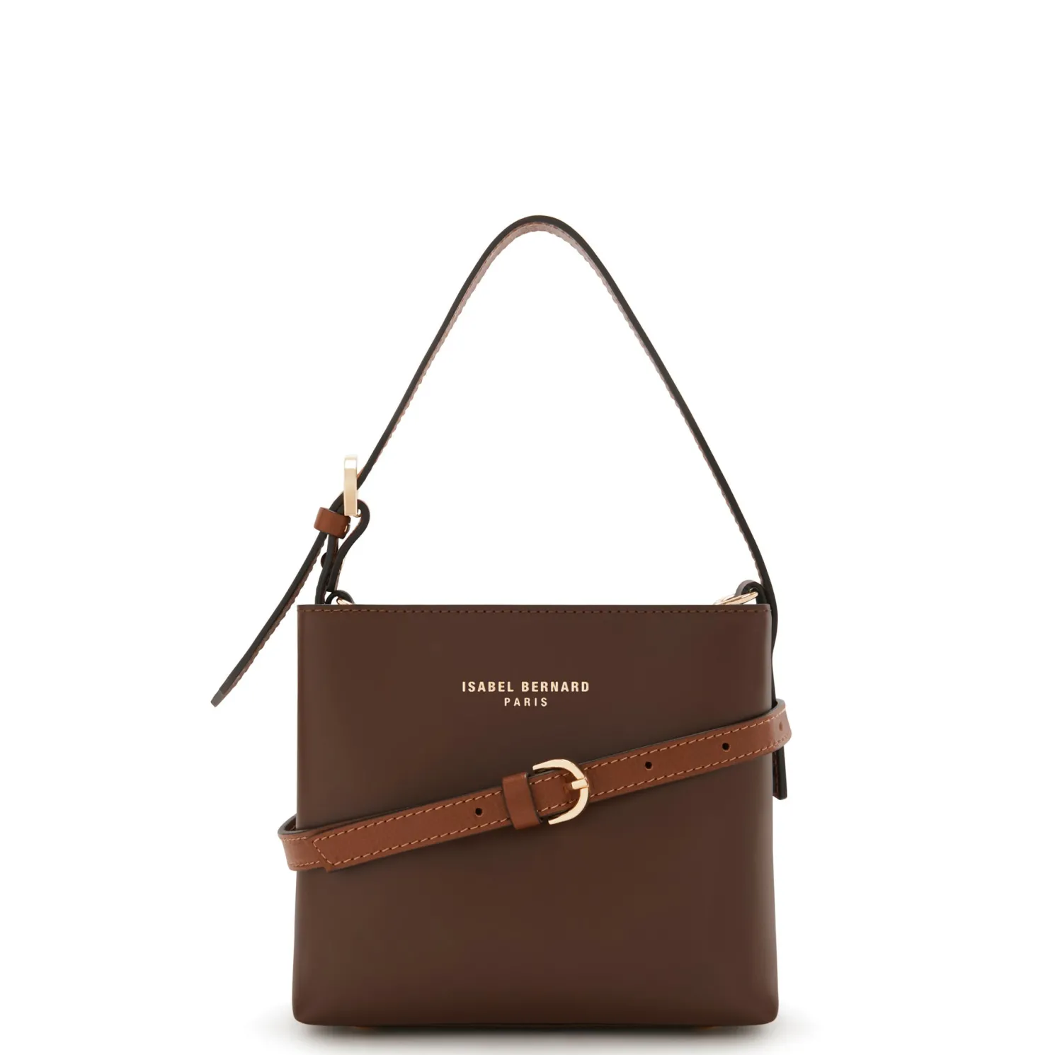 Honoré Adriane Mini bruine leren handtas van kalfsleer