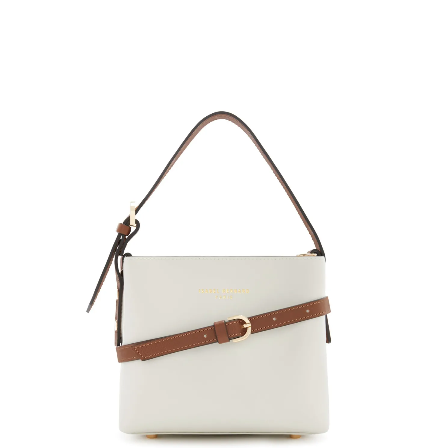 Honoré Adriane Mini witte leren handtas van kalfsleer