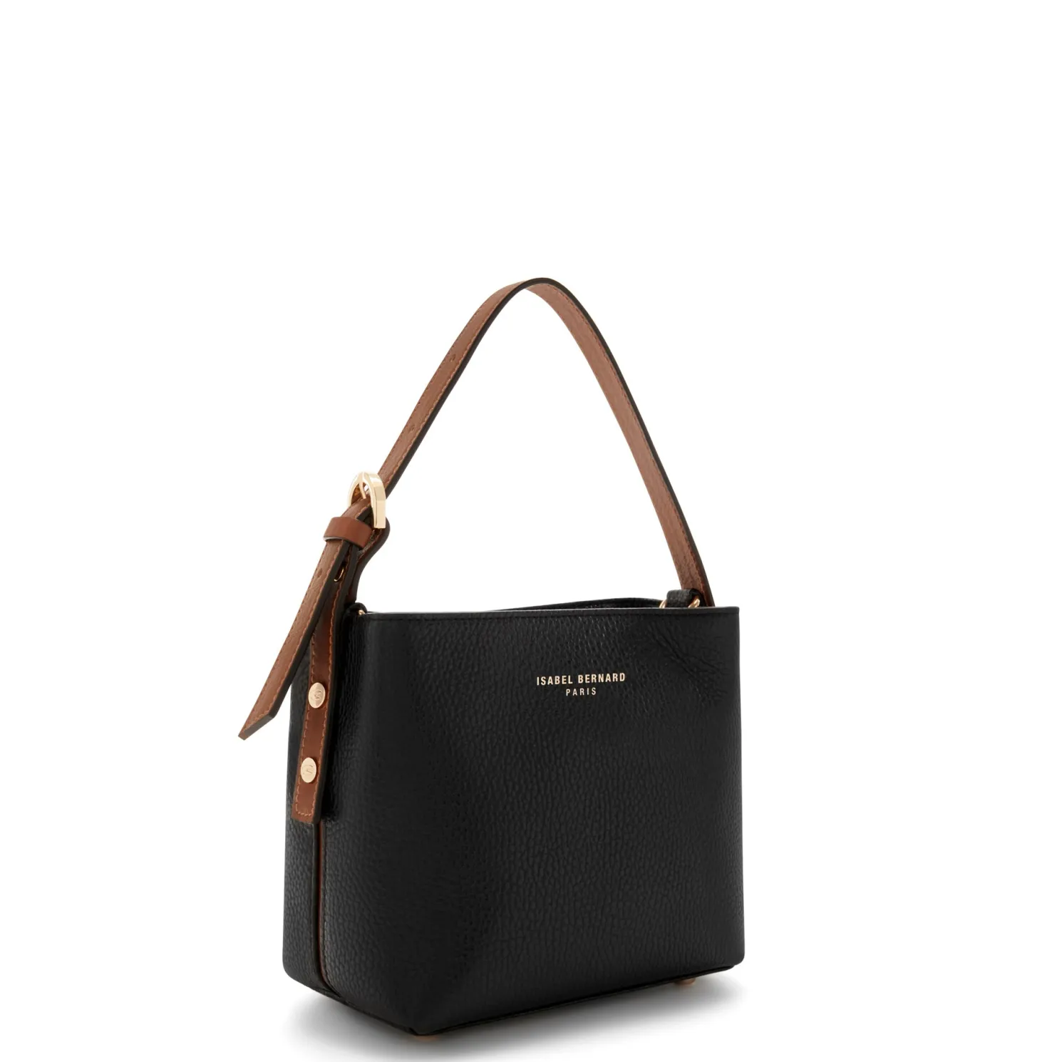 Honoré Adriane Mini zwarte leren handtas van kalfsleer