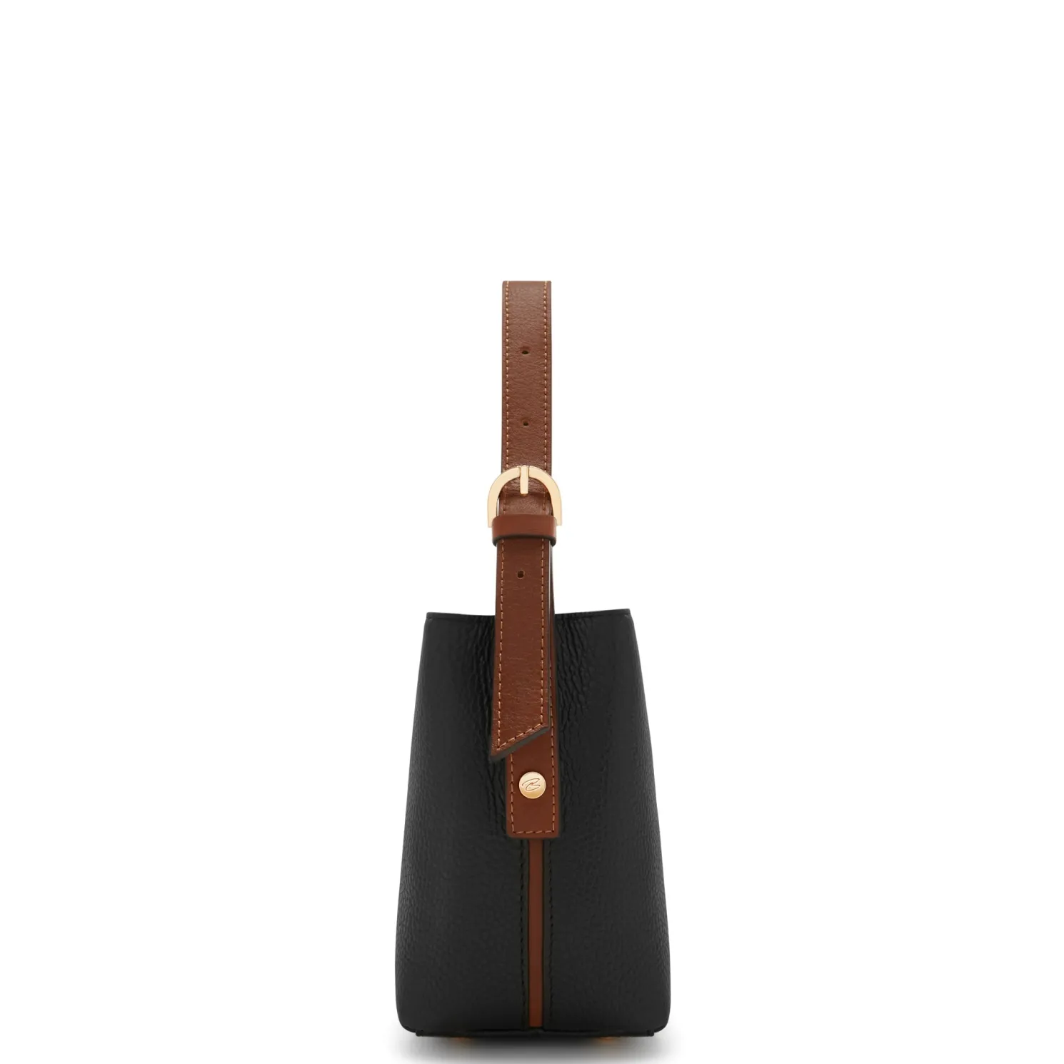 Honoré Adriane Mini zwarte leren handtas van kalfsleer