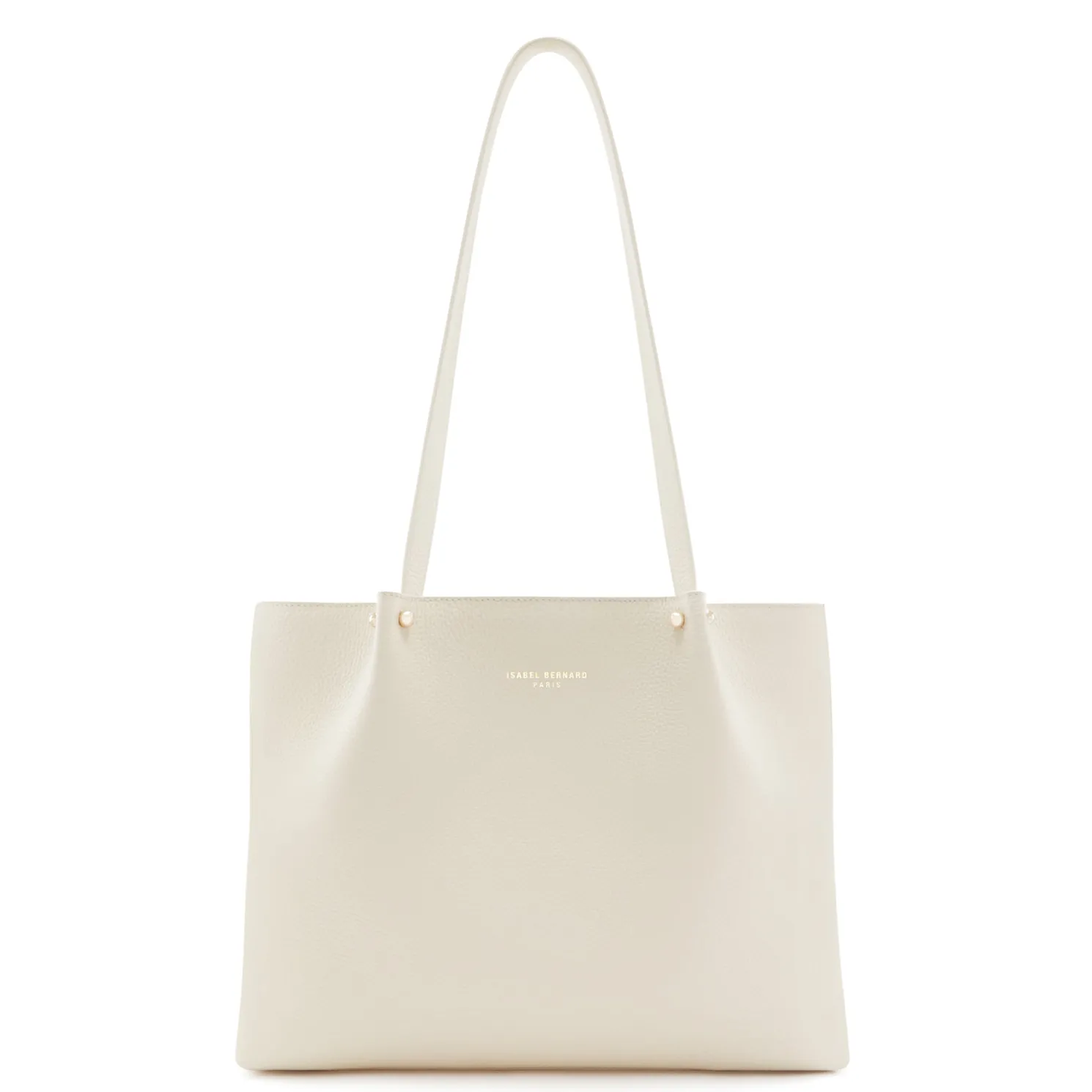 Honoré Nata crème leren shopper van kalfsleer