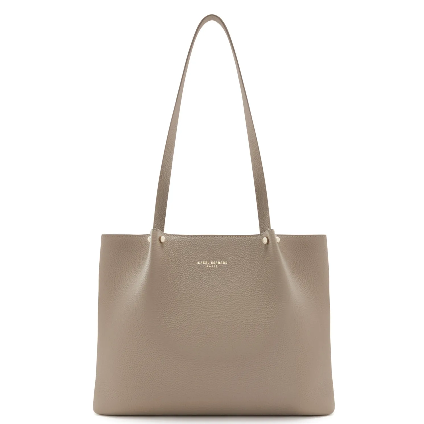 Honoré Nata taupe leren shopper van kalfsleer