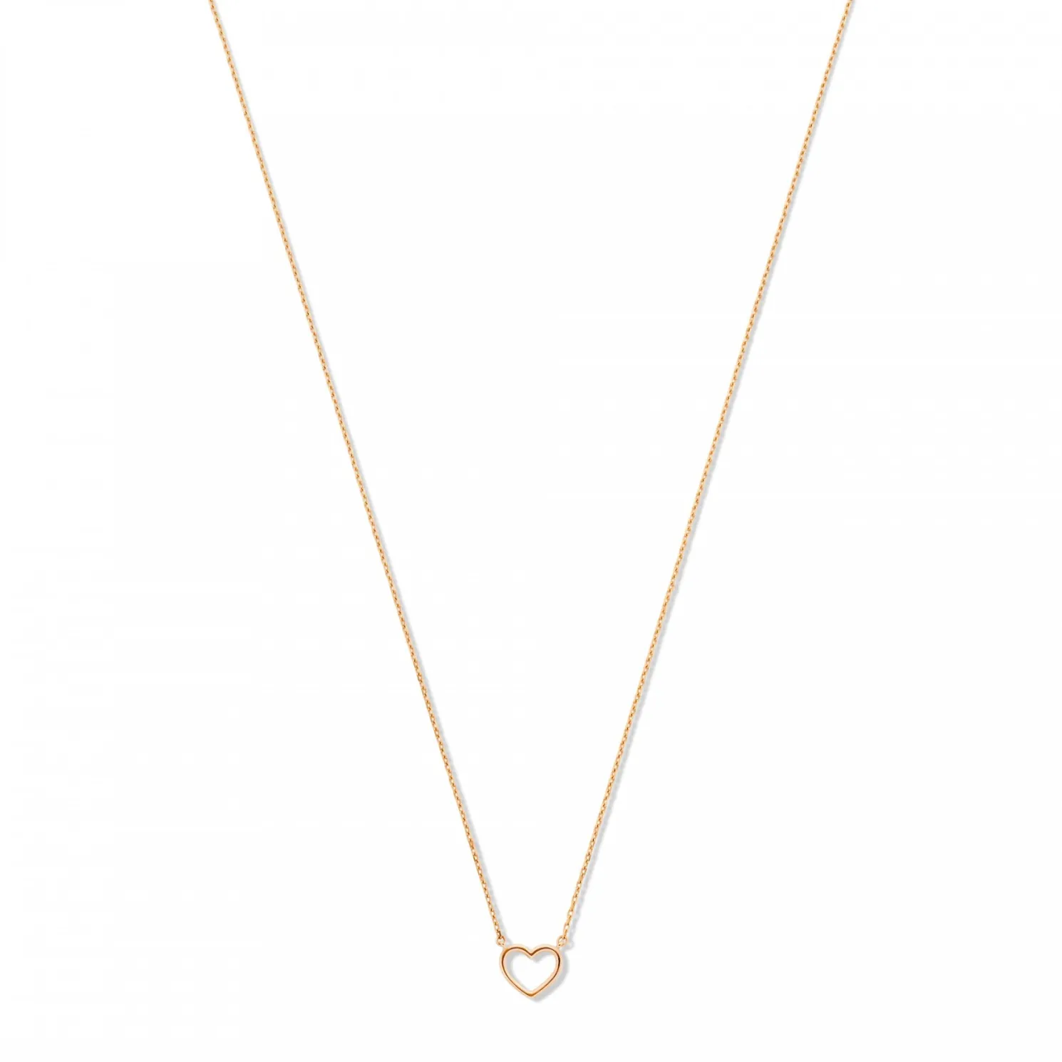 La Concorde Amore 14 karaat rosé gouden collier met hartje