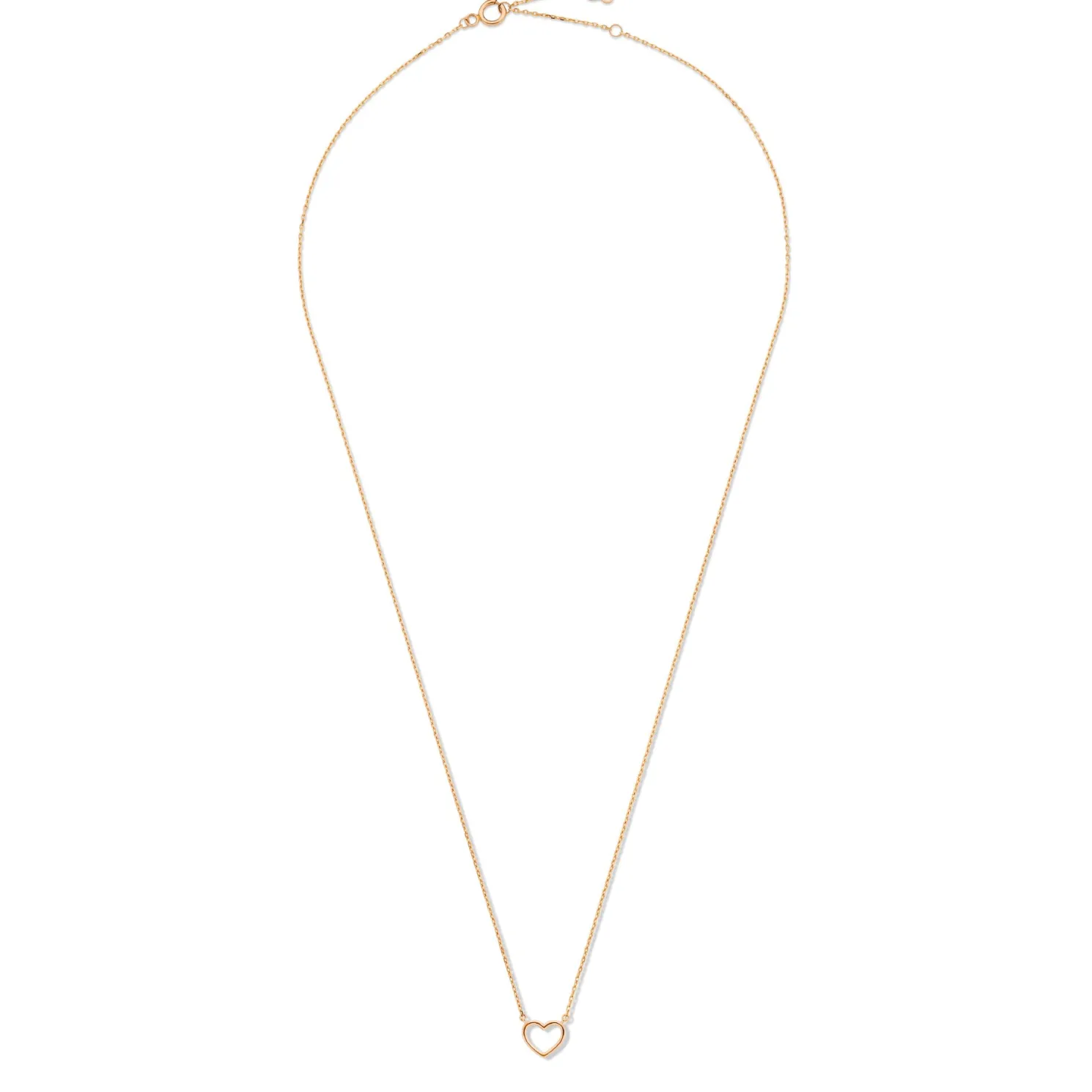 La Concorde Amore 14 karaat rosé gouden collier met hartje