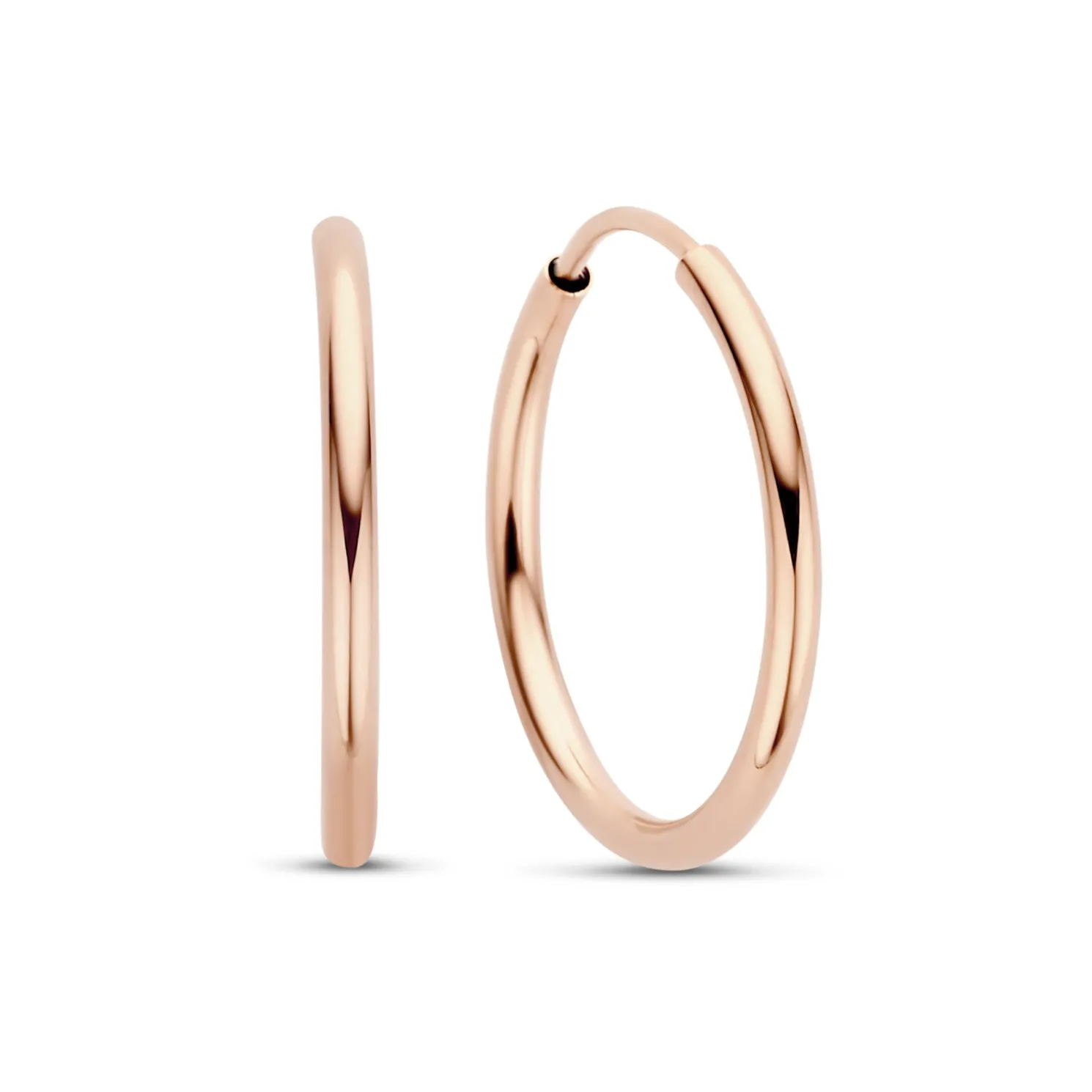 La Concorde Cerise 14 karaat rosé gouden creolen 18 mm