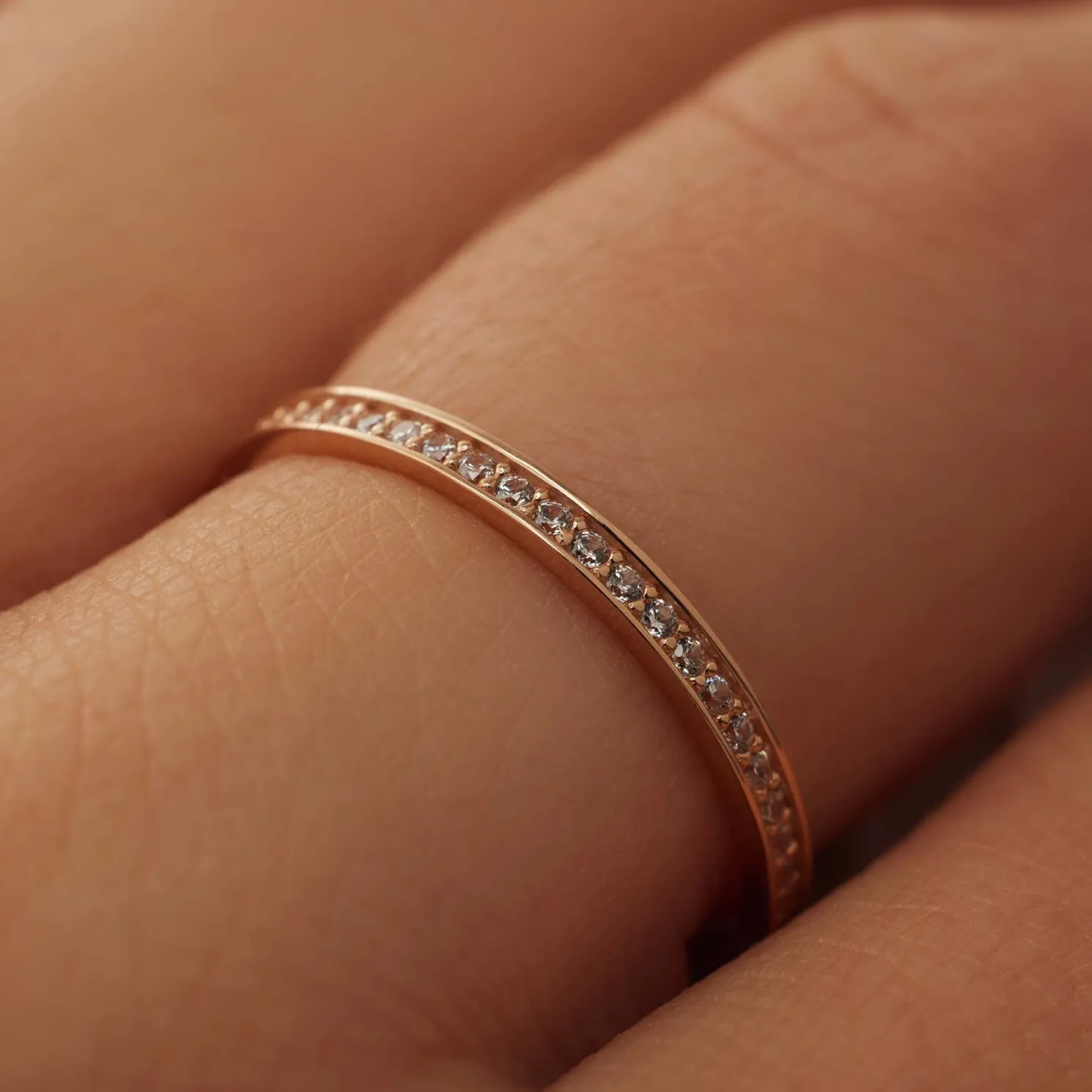 La Concorde Merle 14 karaat rosé gouden ring met zirkonia