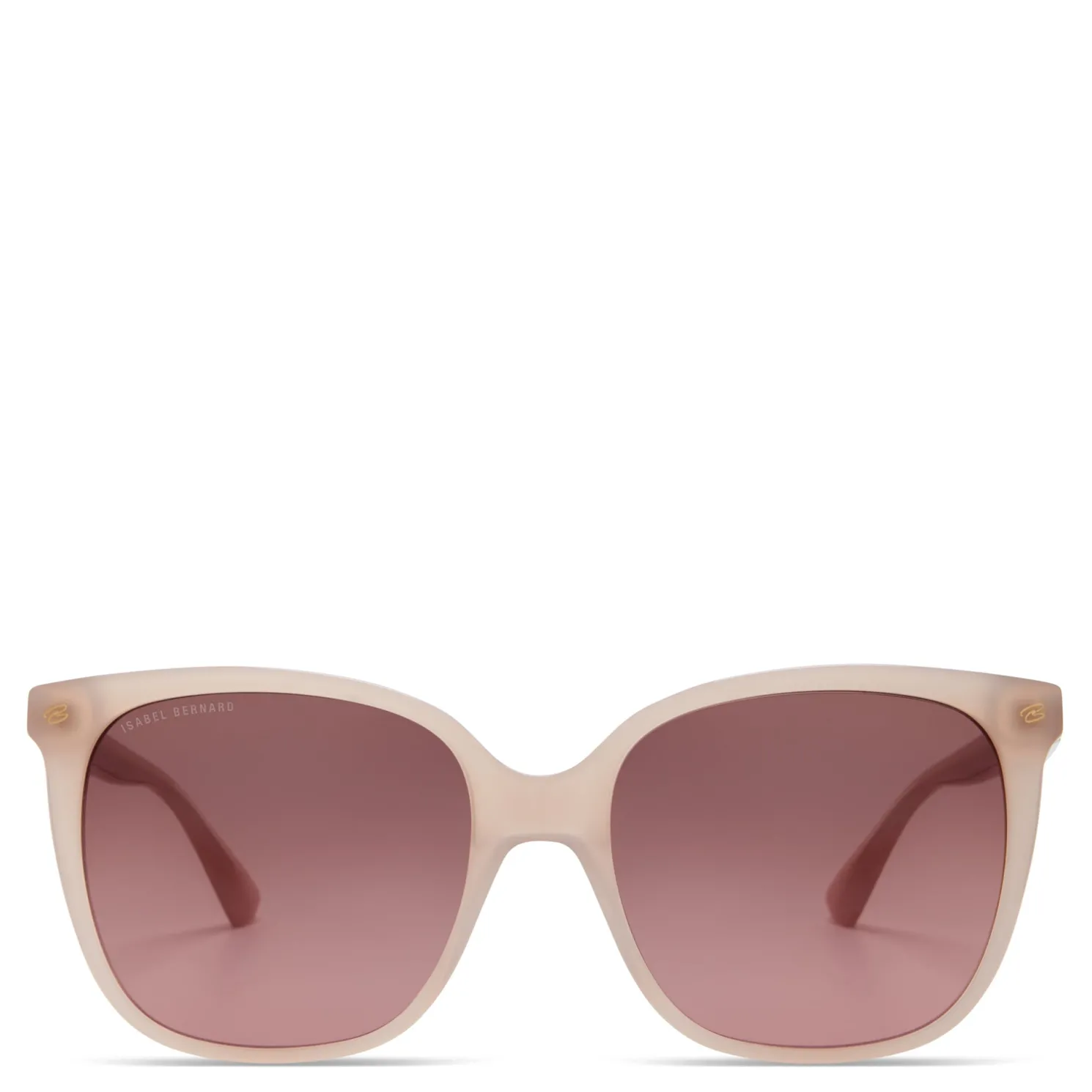 La Villette Raison zacht roze vierkante zonnebril met roze glazen