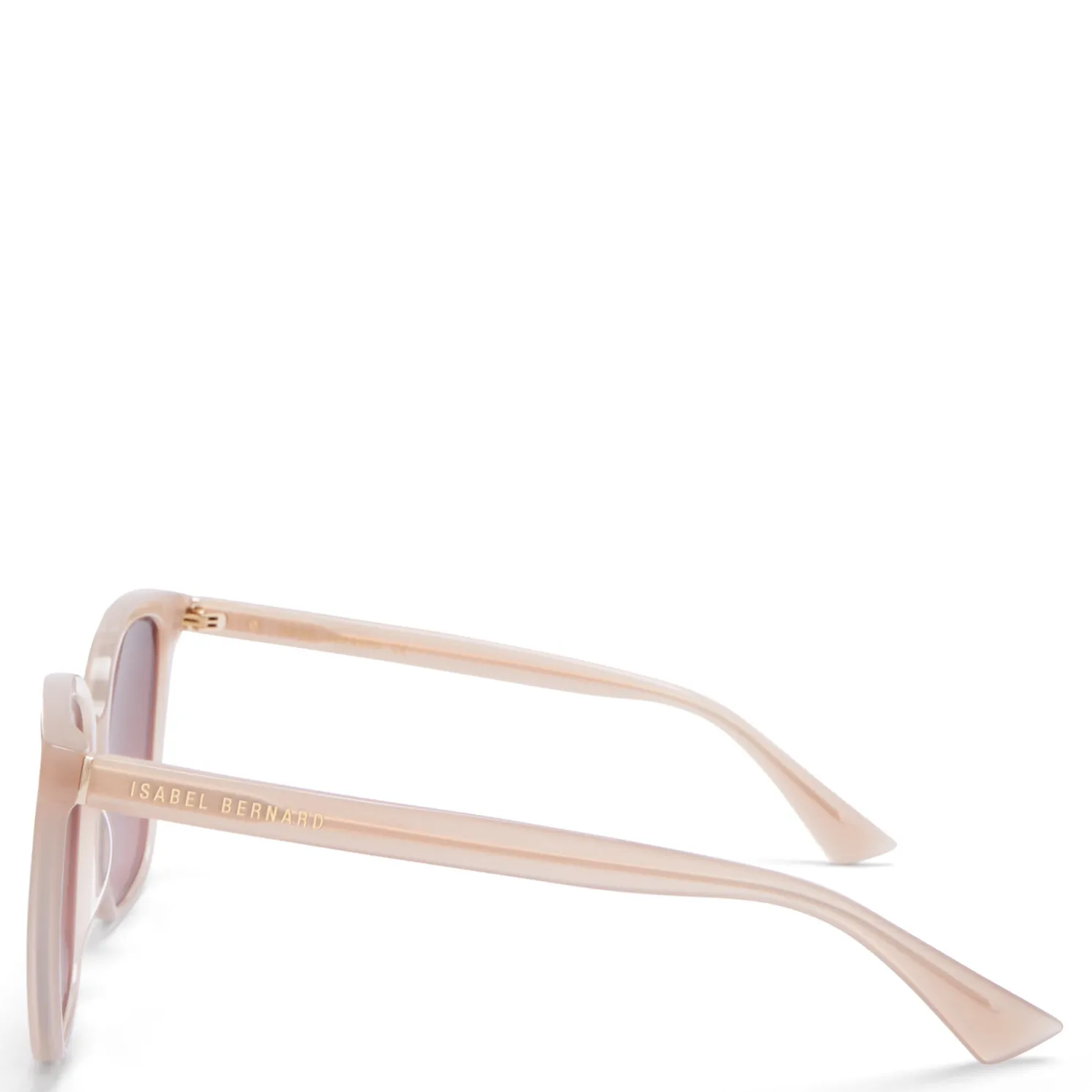 La Villette Raison zacht roze vierkante zonnebril met roze glazen