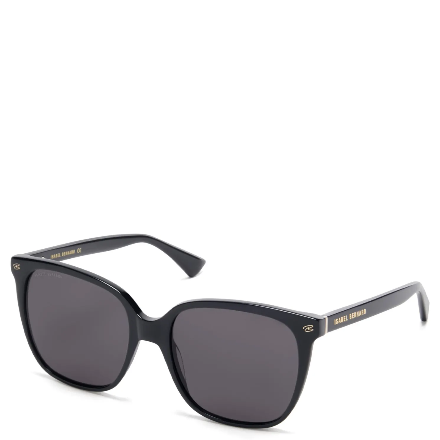 La Villette Raison zwarte vierkante zonnebril met zwarte glazen