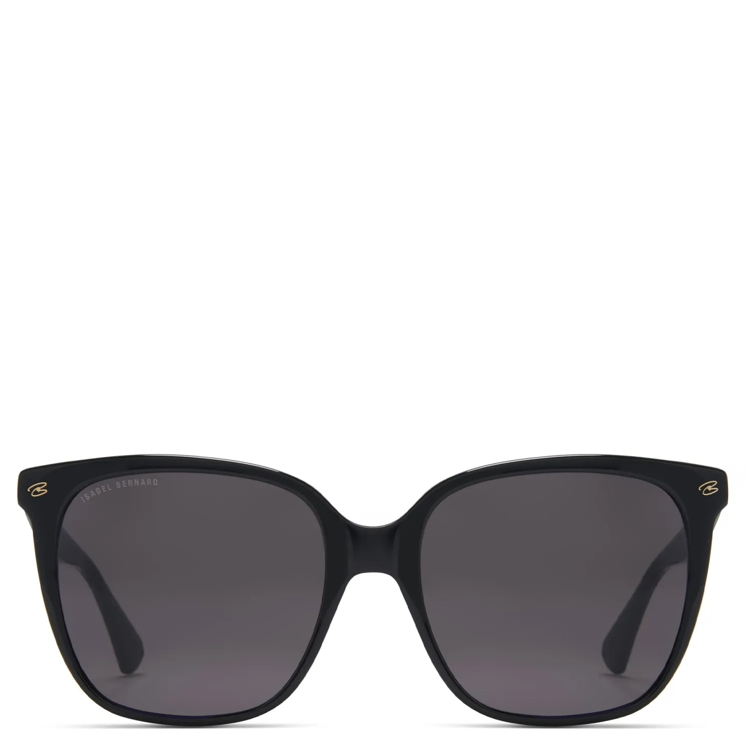 La Villette Raison zwarte vierkante zonnebril met zwarte glazen