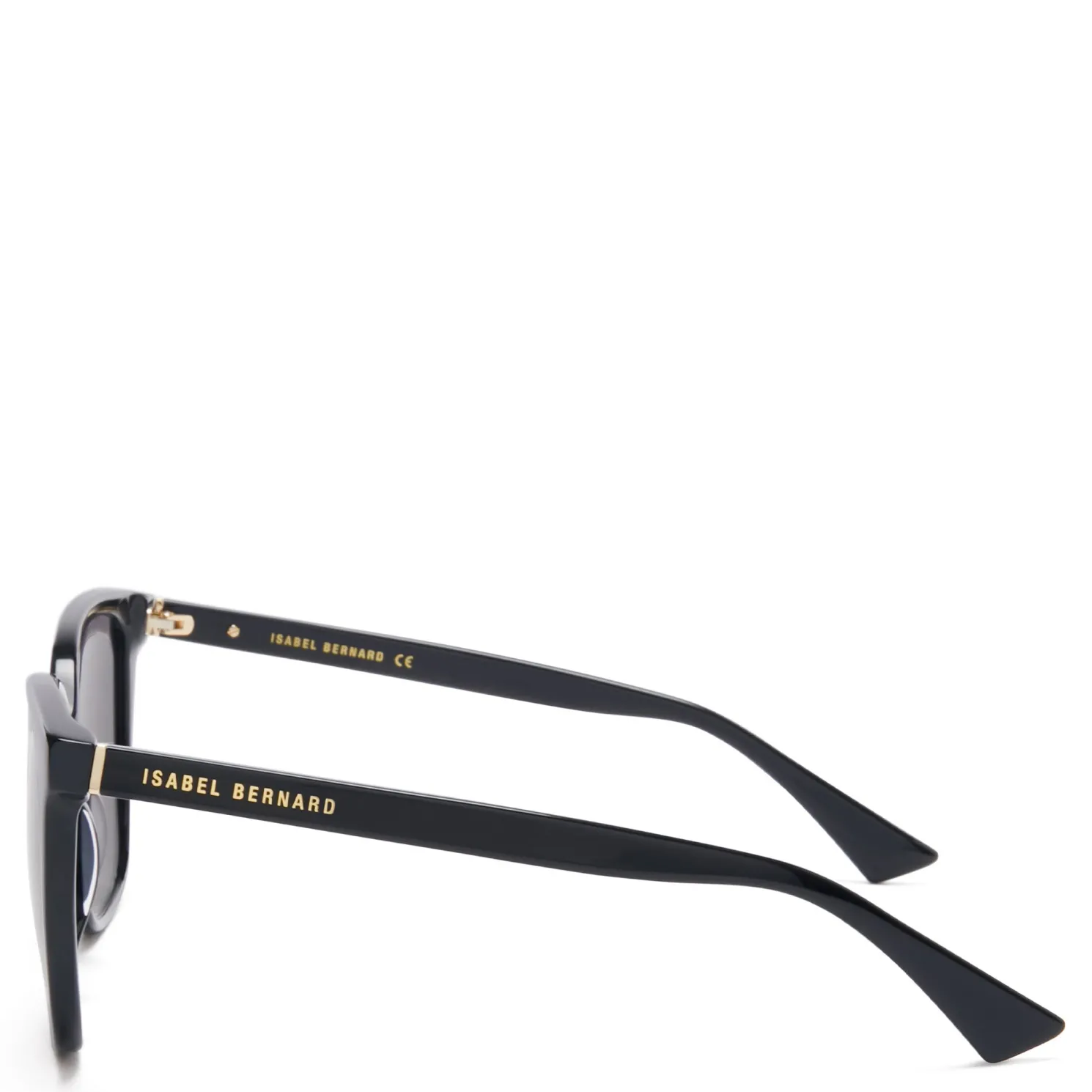 La Villette Raison zwarte vierkante zonnebril met zwarte glazen