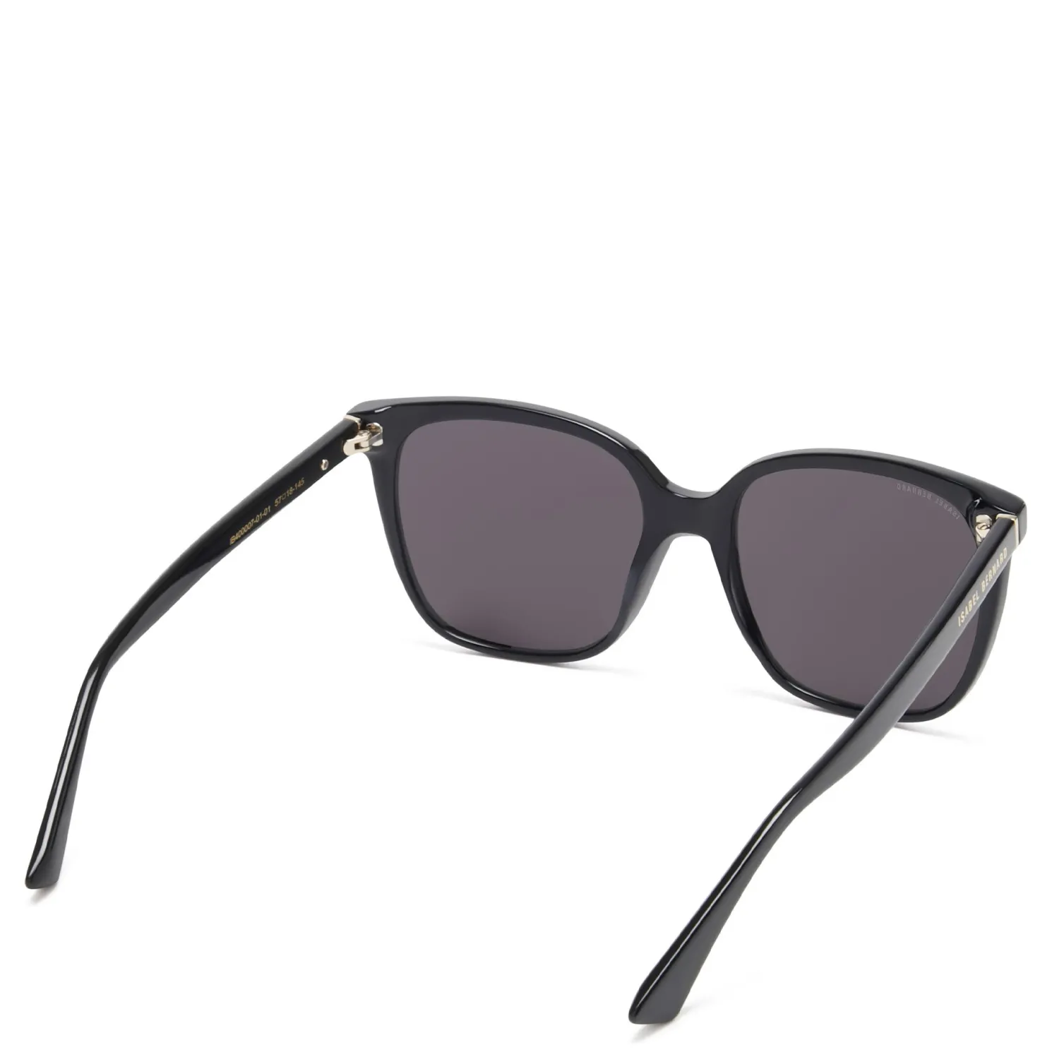 La Villette Raison zwarte vierkante zonnebril met zwarte glazen