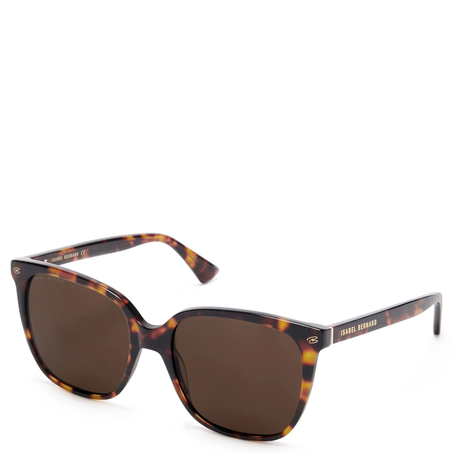 La Villette Raison bruin tortoise vierkante zonnebril met bruine glazen