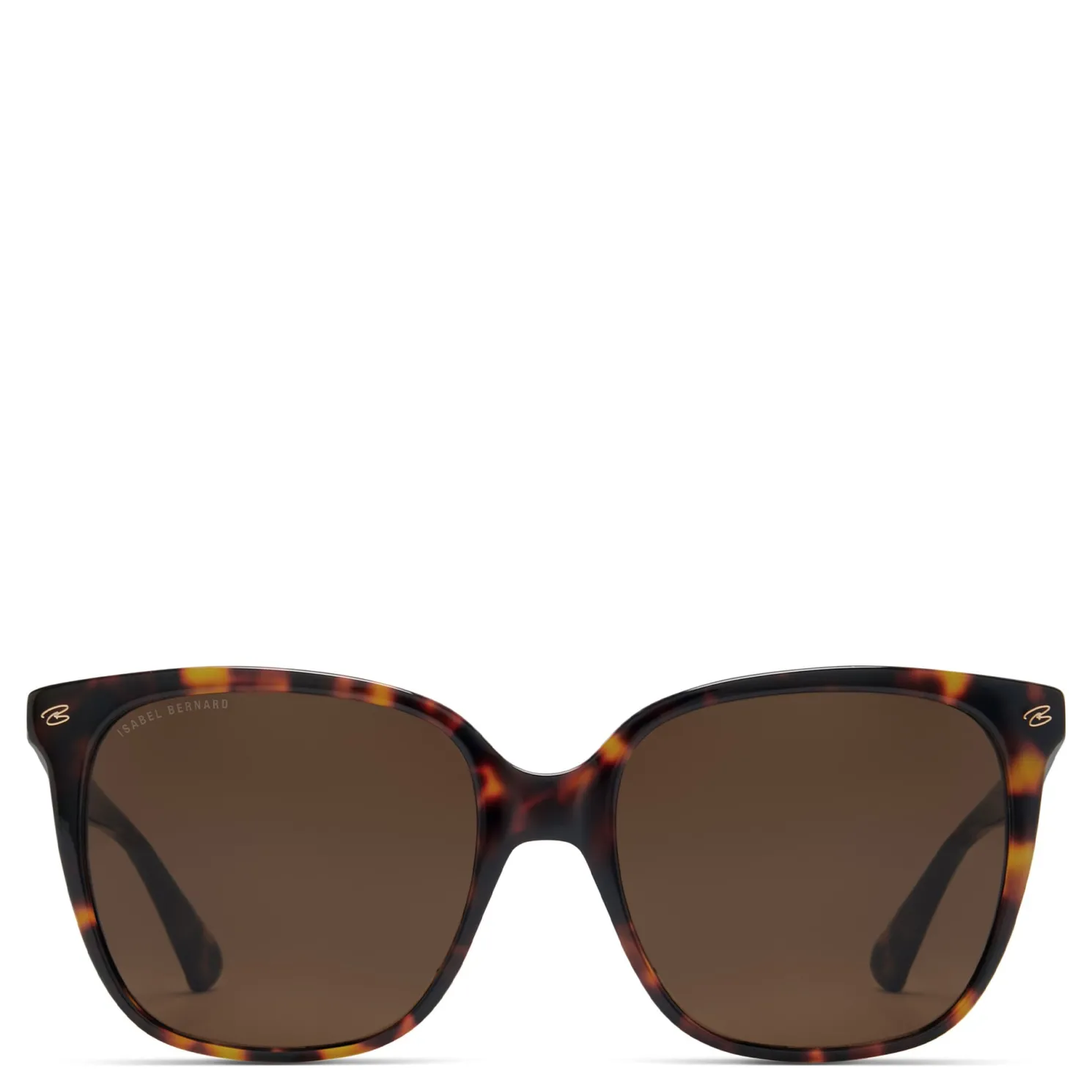 La Villette Raison bruin tortoise vierkante zonnebril met bruine glazen