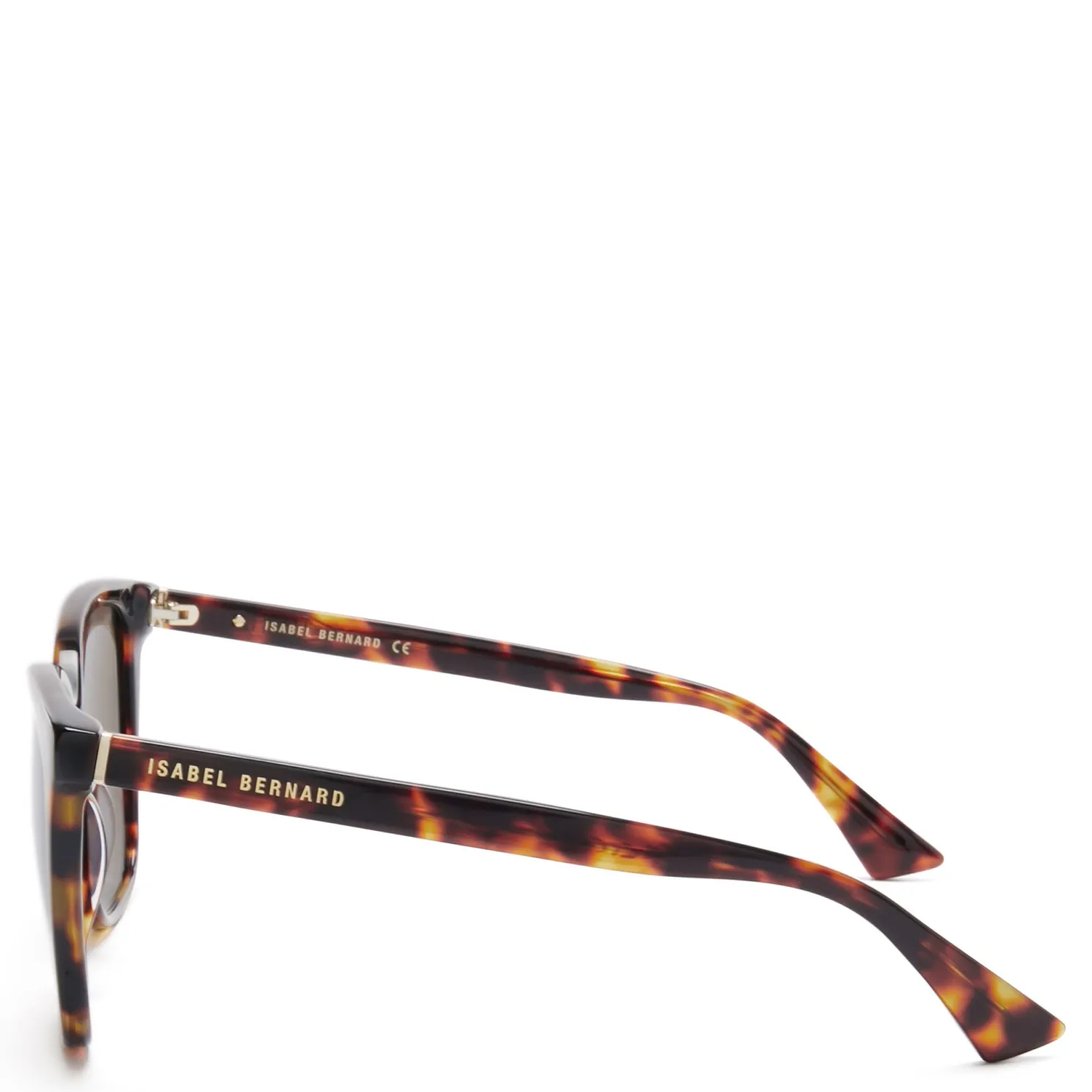 La Villette Raison bruin tortoise vierkante zonnebril met bruine glazen