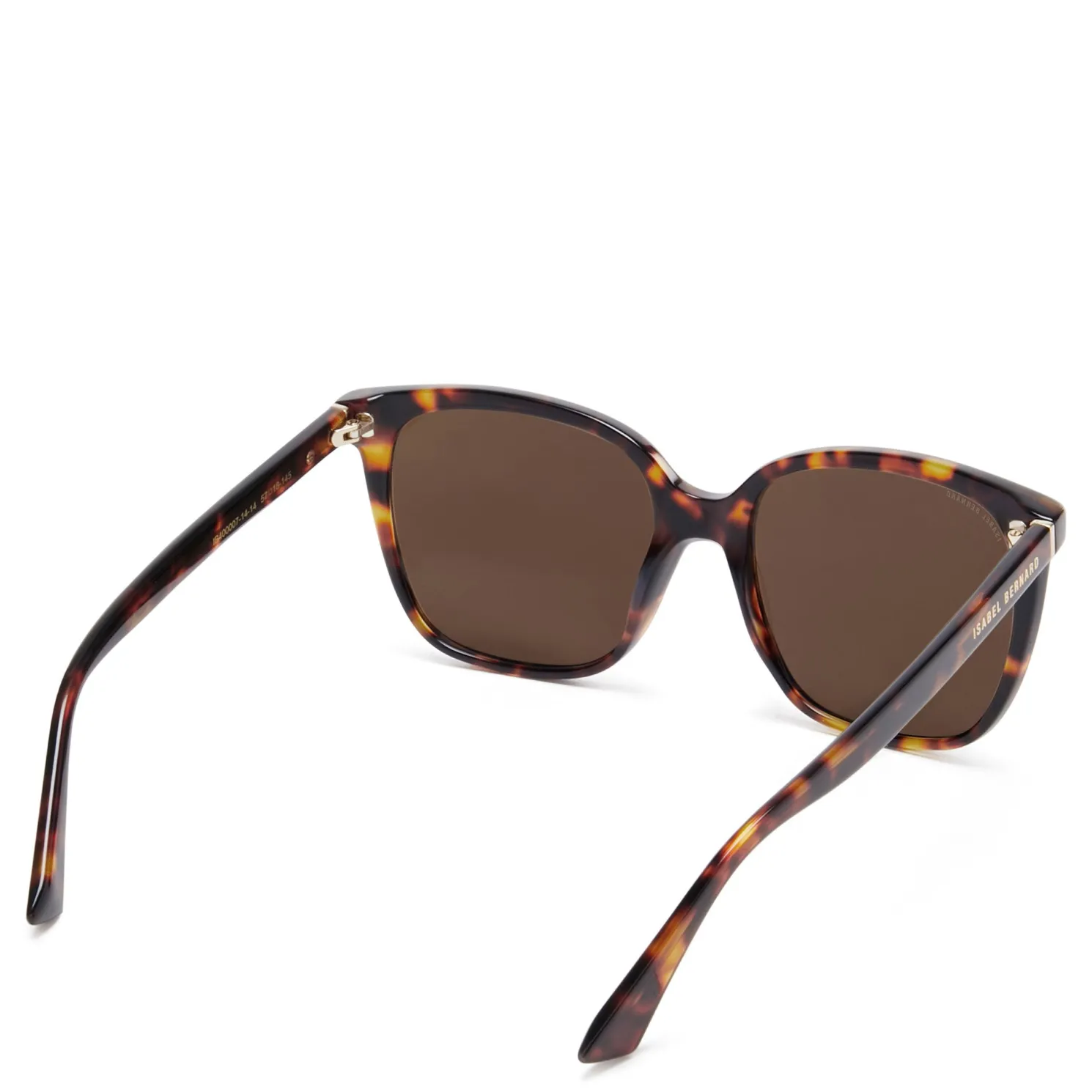 La Villette Raison bruin tortoise vierkante zonnebril met bruine glazen