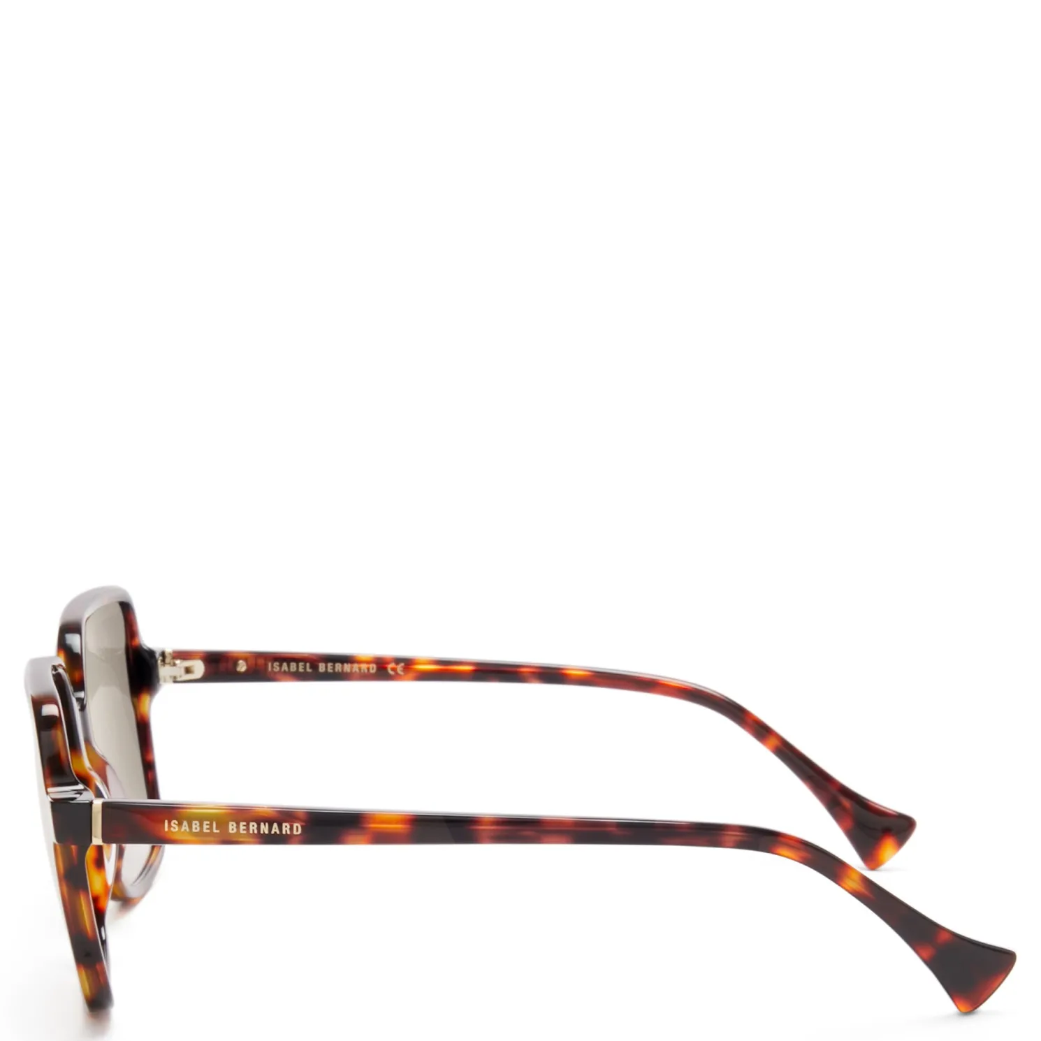 La Villette Rene bruin tortoise vierkante zonnebril met bruine gradient glazen