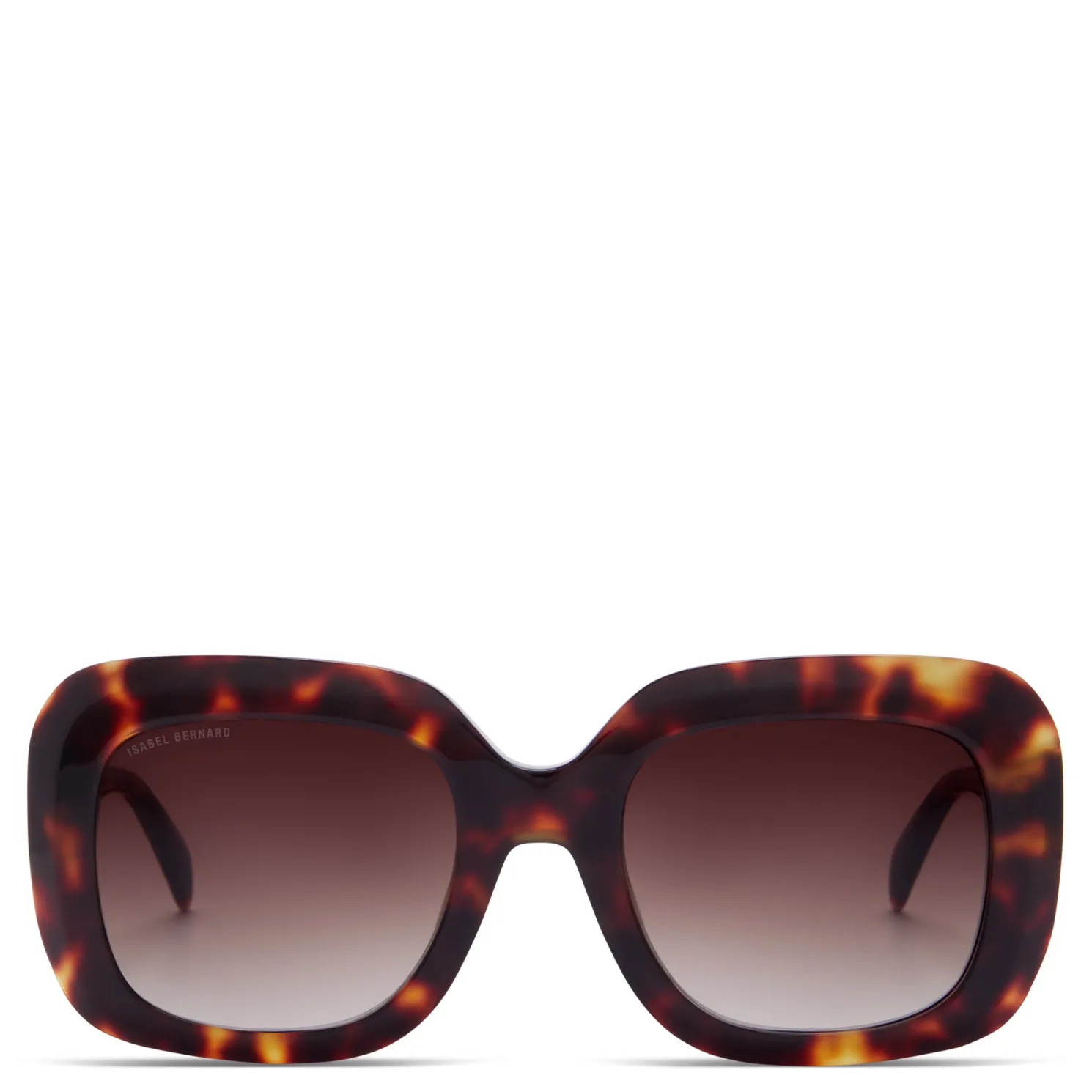 La Villette Rive bruin tortoise vierkante zonnebril met bruine glazen