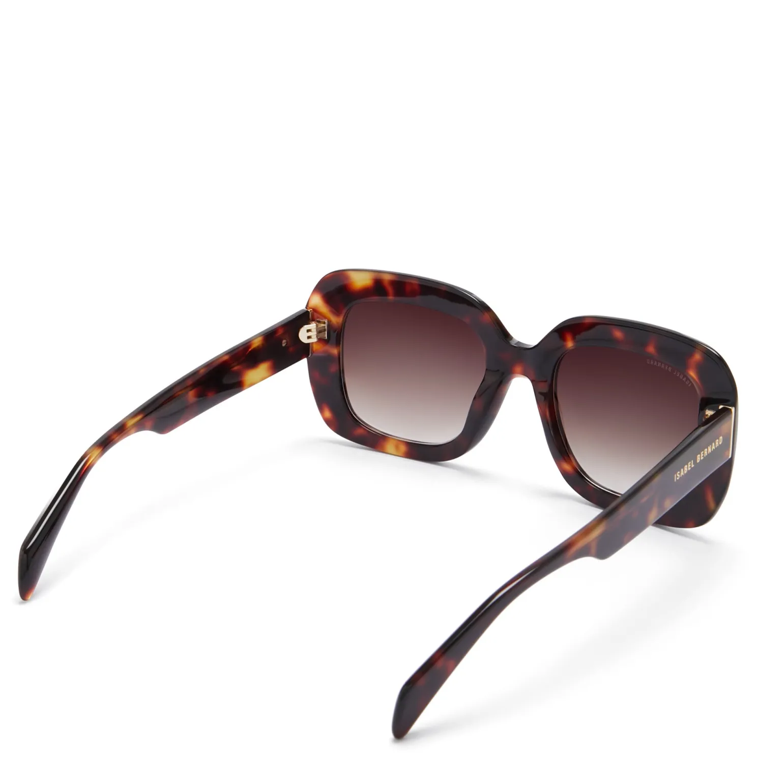 La Villette Rive bruin tortoise vierkante zonnebril met bruine glazen