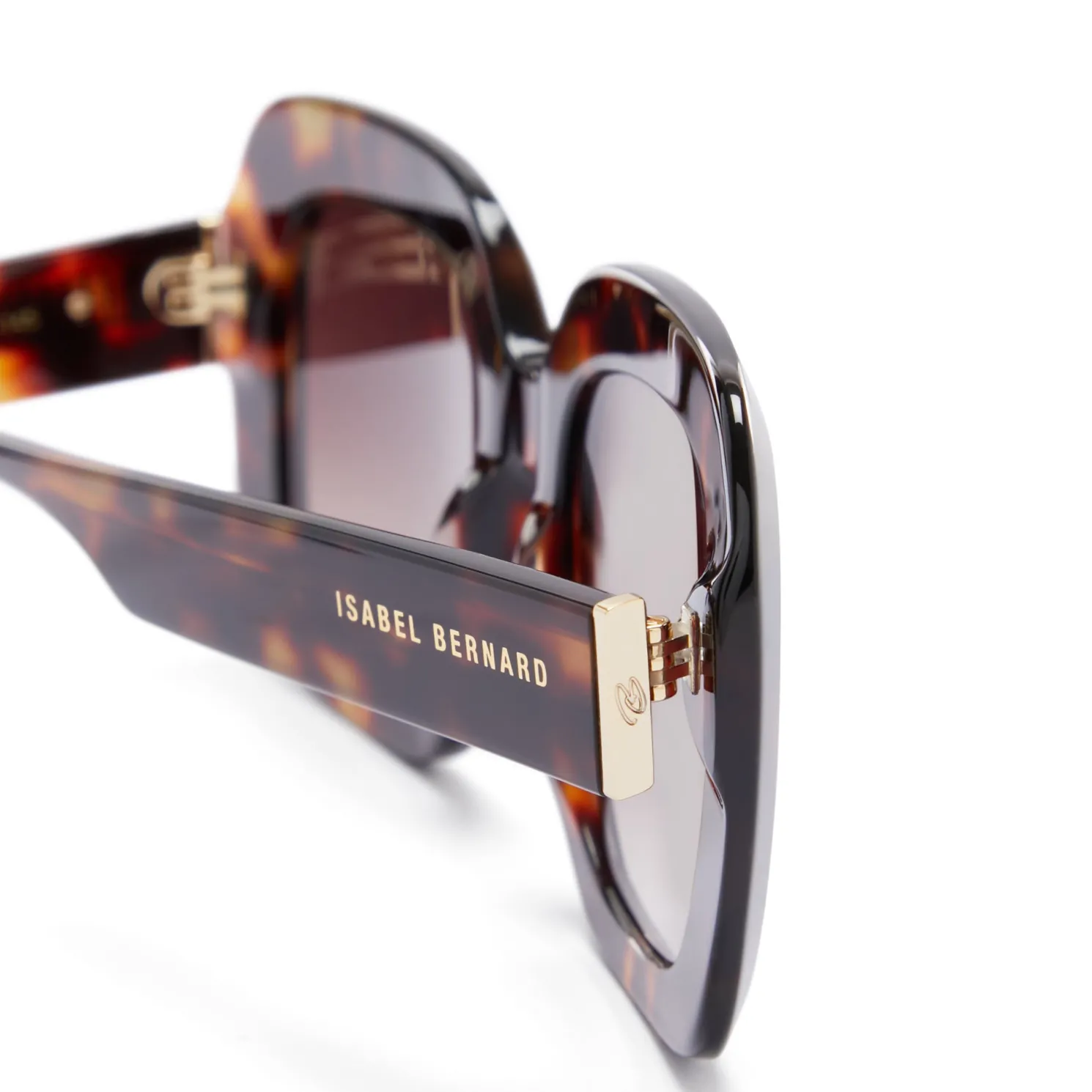 La Villette Rive bruin tortoise vierkante zonnebril met bruine glazen