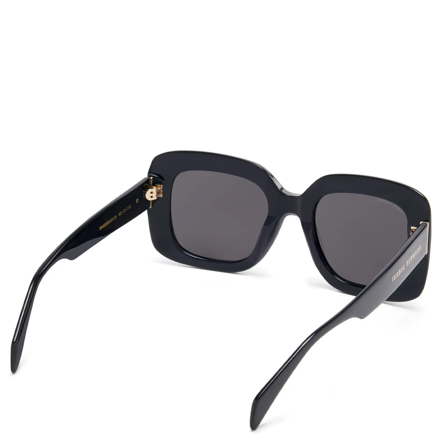 La Villette Rive zwarte vierkante zonnebril met zwarte glazen