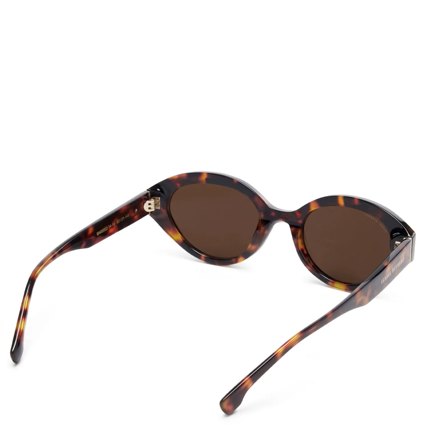 La Villette Rosaire bruin tortoise ovale zonnebril met bruine glazen