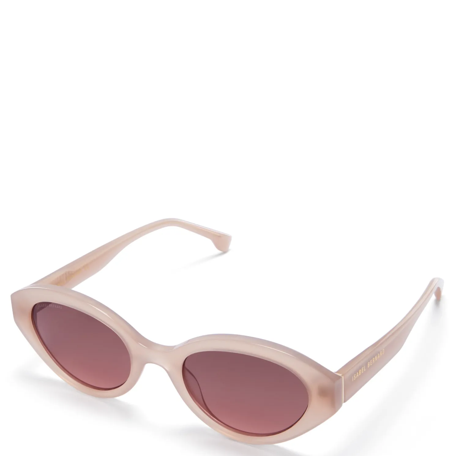 La Villette Rosaire zacht roze ovale zonnebril met roze glazen