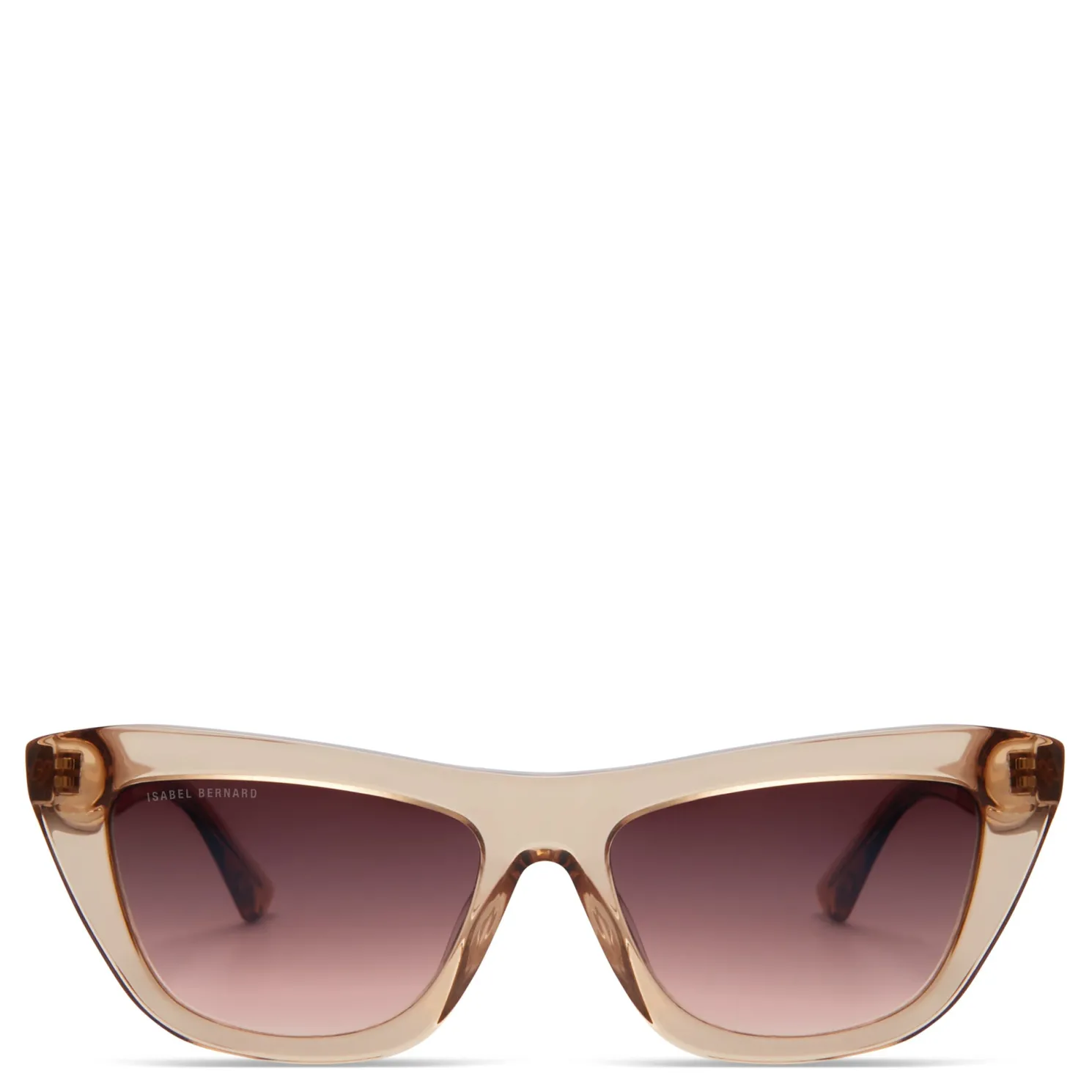 La Villette Roselin transparant beige cat eye zonnebril met bruine gradient glazen